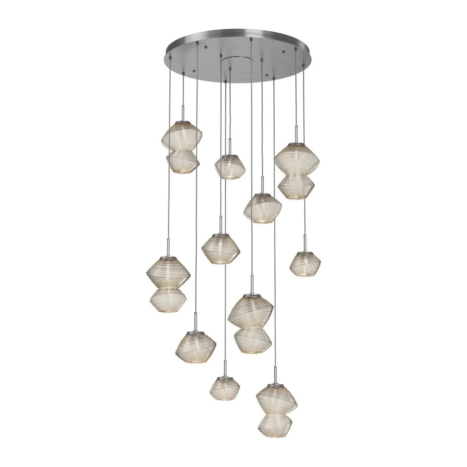 Hammerton Studio - CHB0089-11-SN-A-C01-L1 - LED Chandelier - Mesa - Satin Nickel
