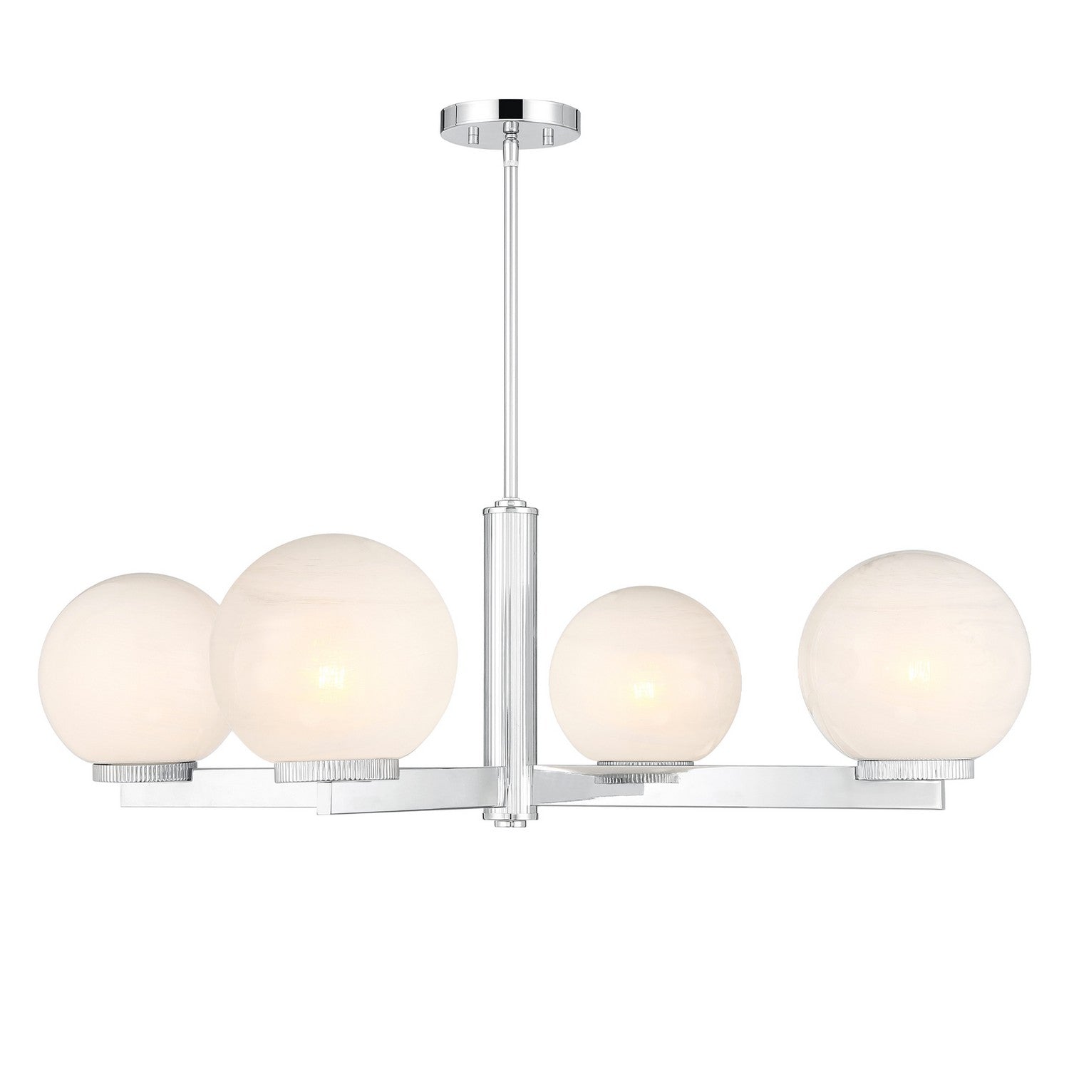 Meridian M100123CH Four Light Chandelier in Chrome