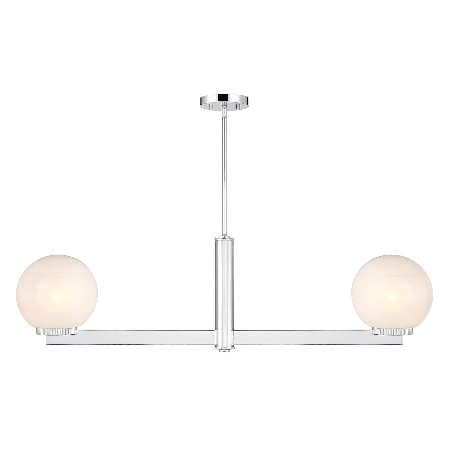 Meridian M100124CH Deux lumières linéaires Suspendu dans Chrome