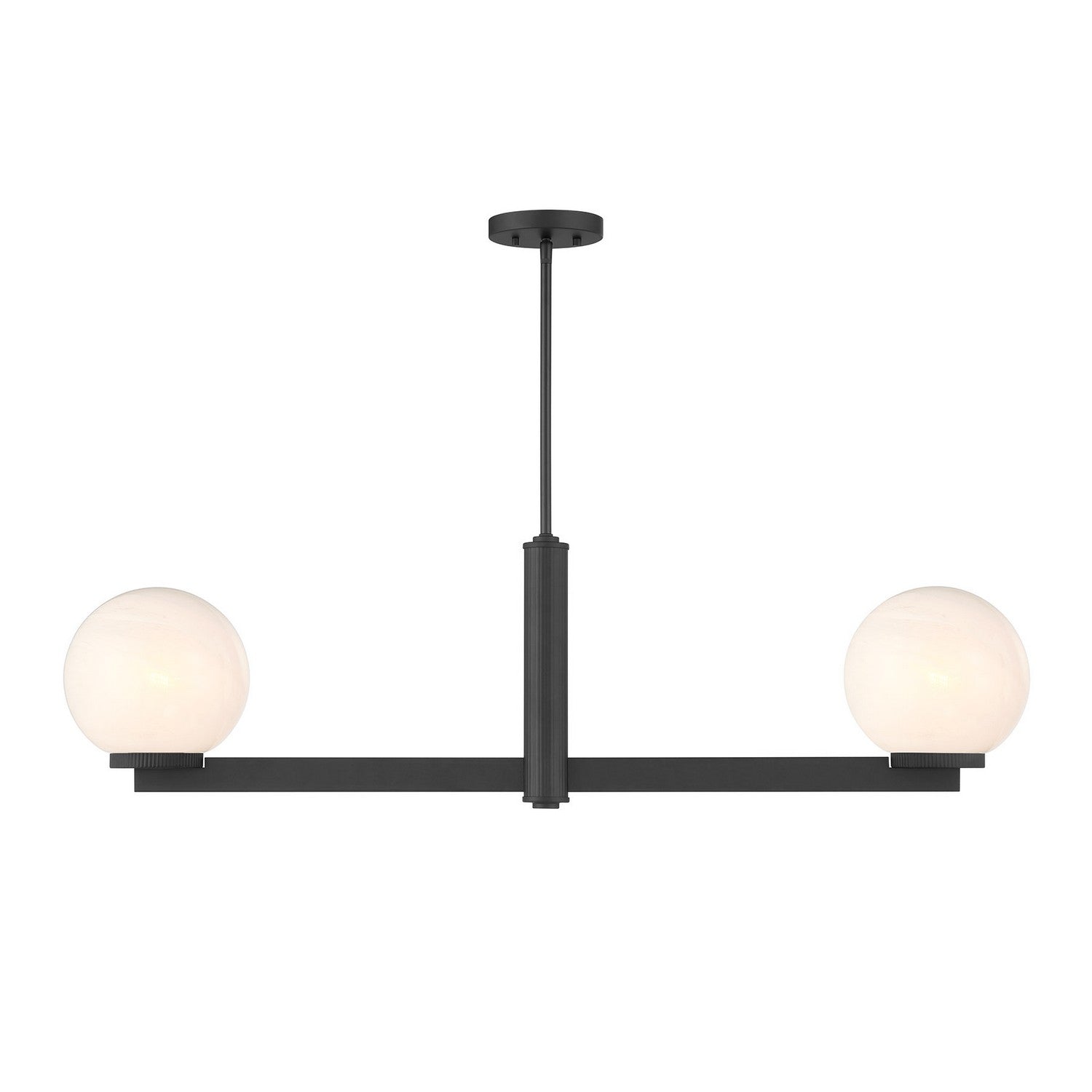 Meridian M100124MBK Deux lumières linéaires Suspendu en noir mat