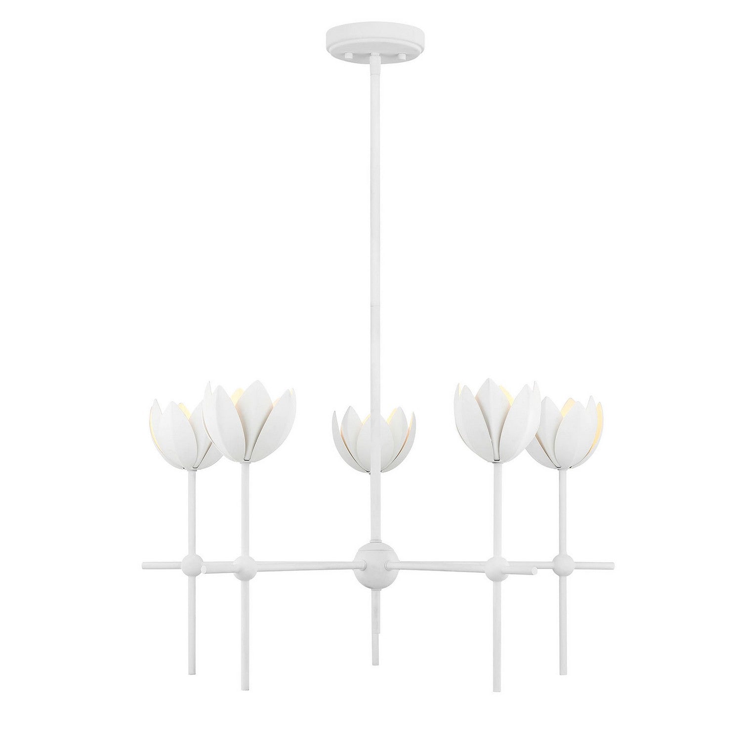LED Meridian M100131BQW Suspendu en blanc biscuit