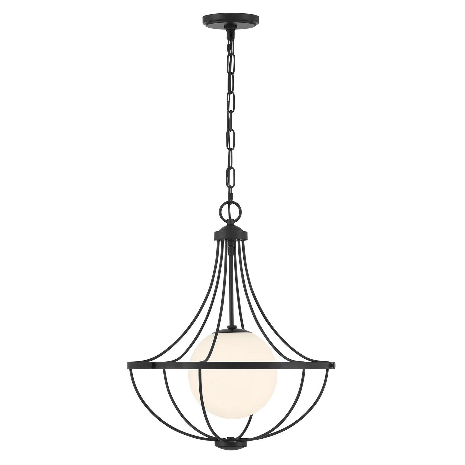 Lumière Meridian M7047MBK One Suspension en noir mat