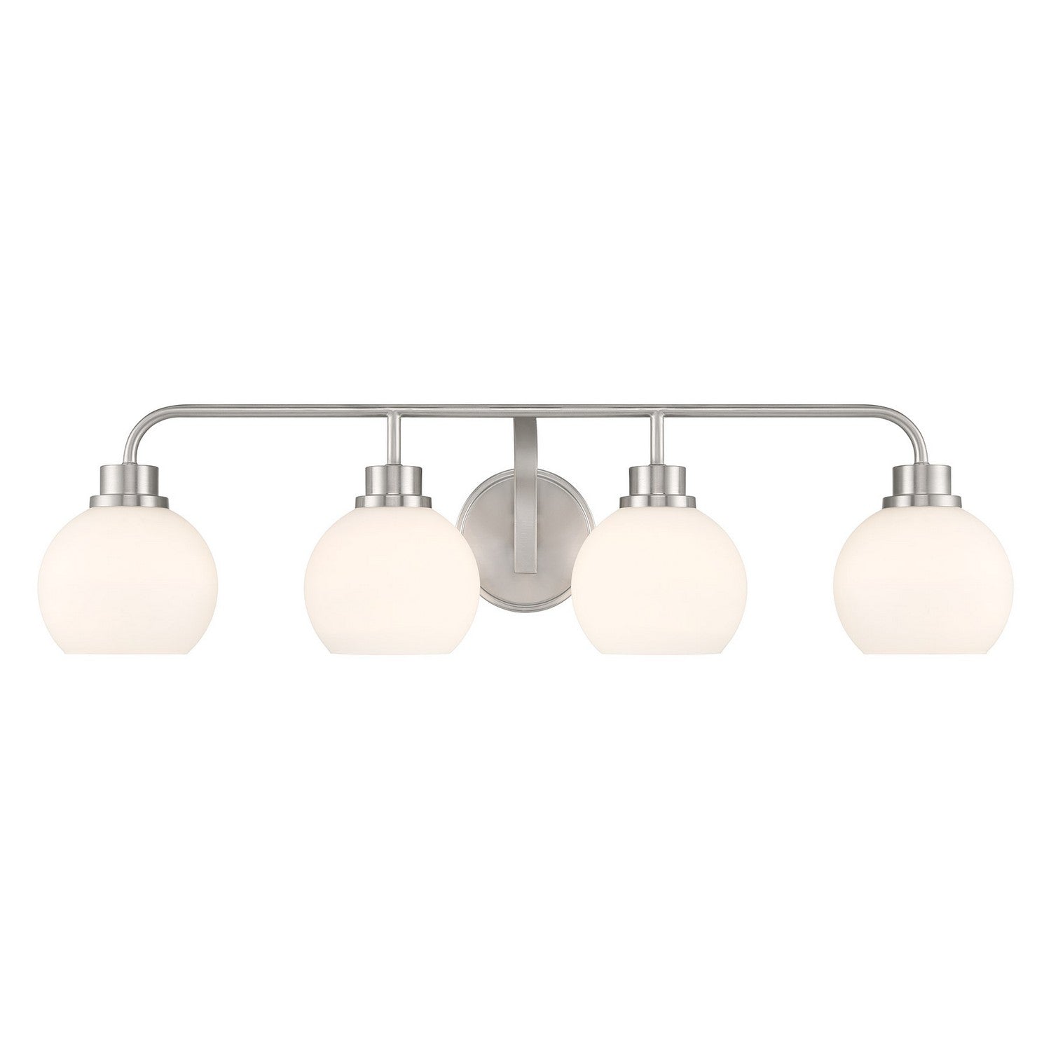 Meuble-lavabo à quatre lumières Meridian M80082BN en nickel brossé