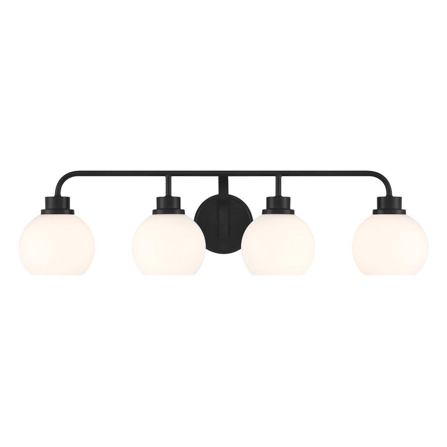 Meuble-lavabo Meridian M80082MBK à quatre lumières, noir mat