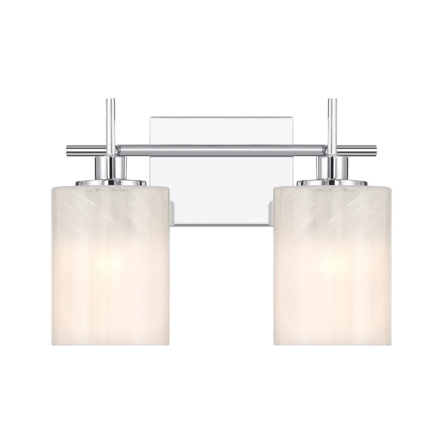 Meuble-lavabo Meridian M80083CH à deux lumières, chromé