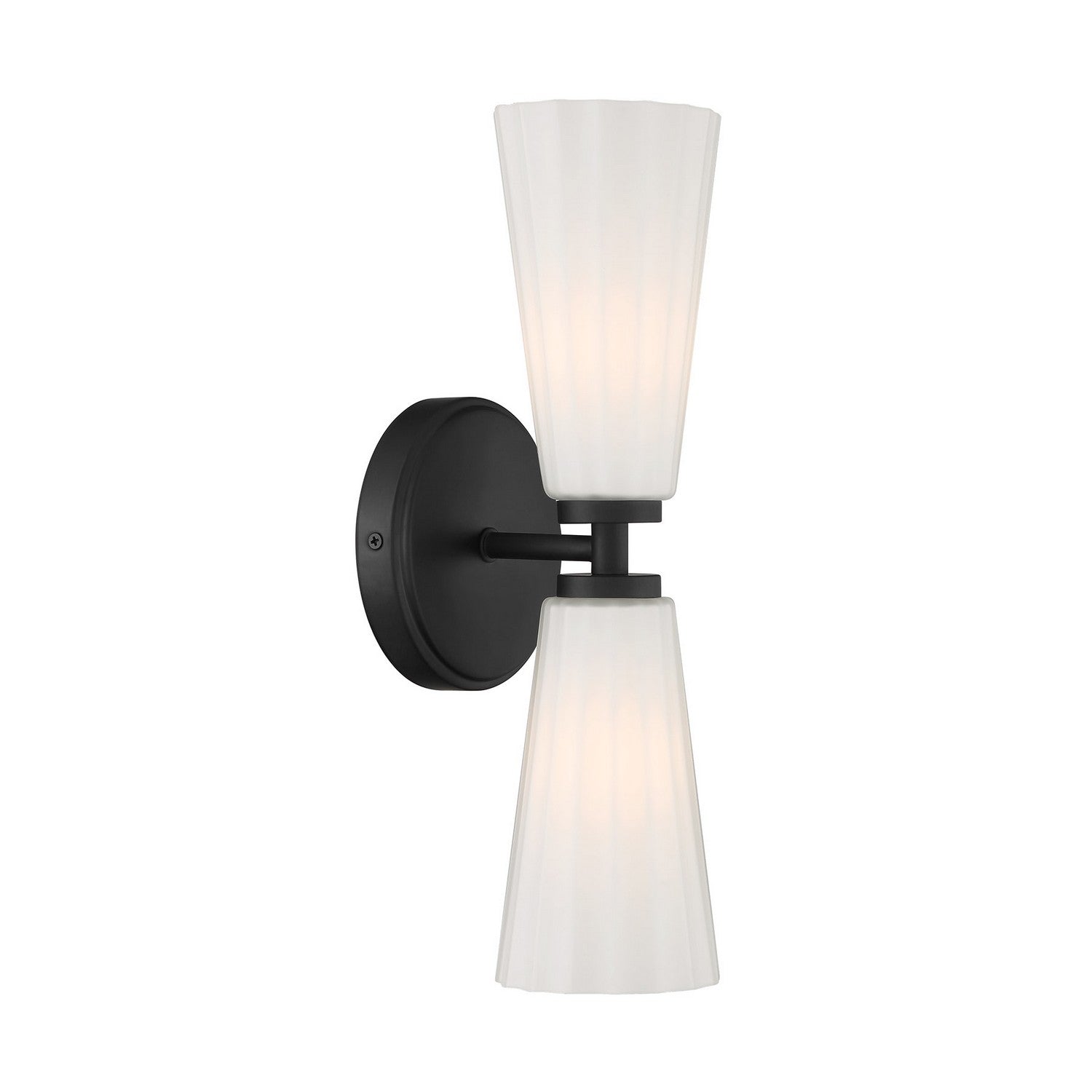 Meridian M90109MBK Two Light Wall Sconce in Matte Black