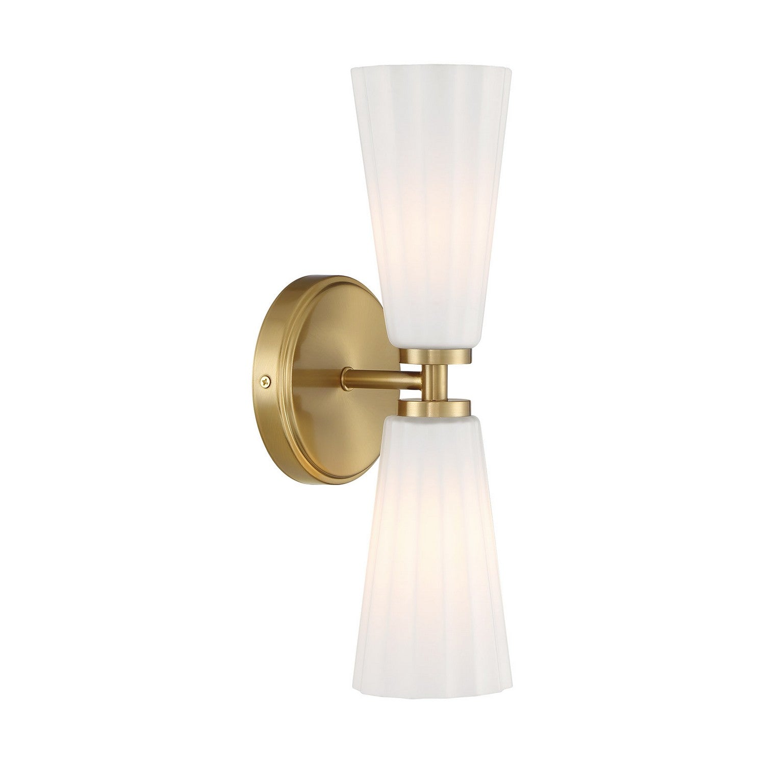 Meridian M90109NB Two Light Wall Sconce in Natural Brass