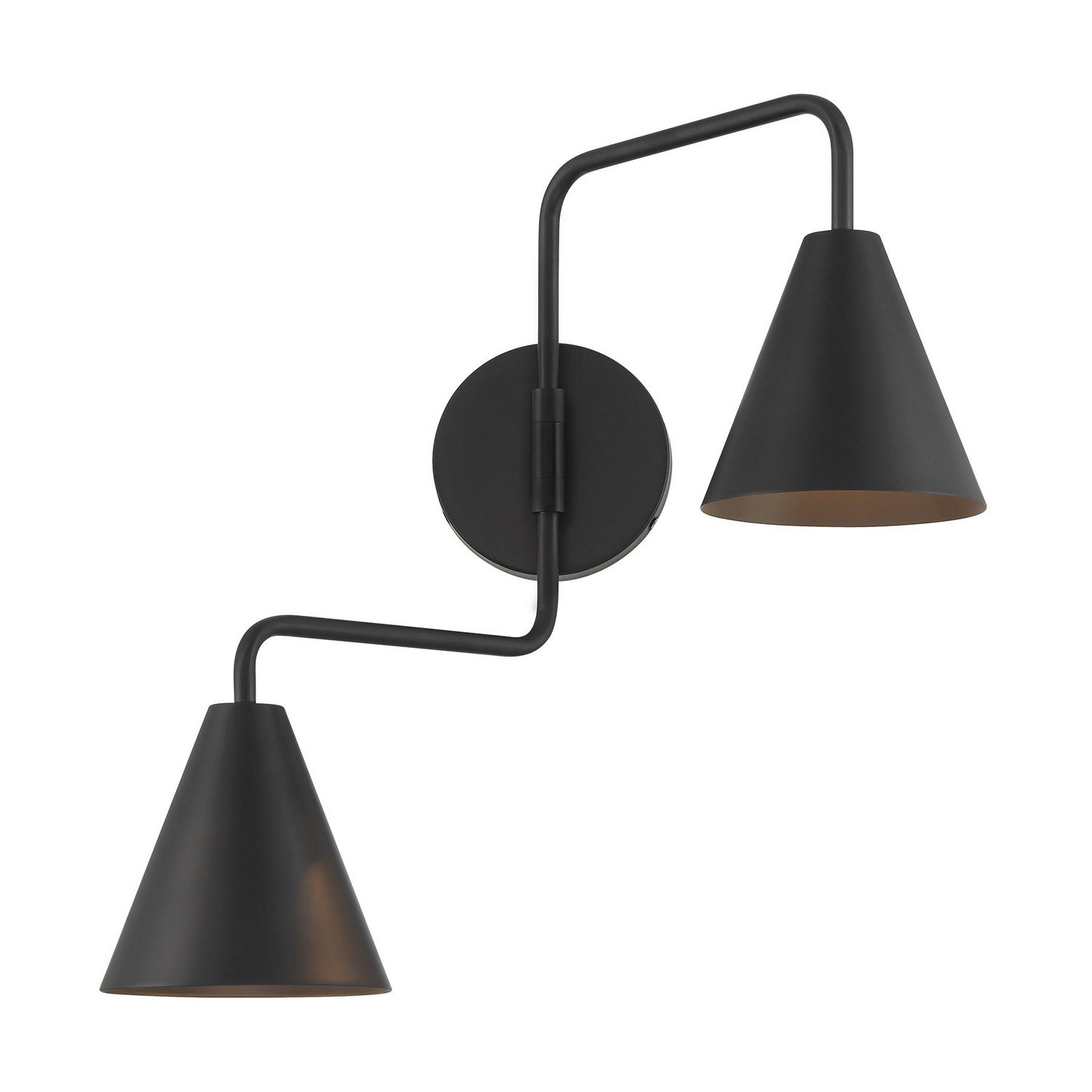 Meridian M90111MBK Two Light Wall Sconce in Matte Black