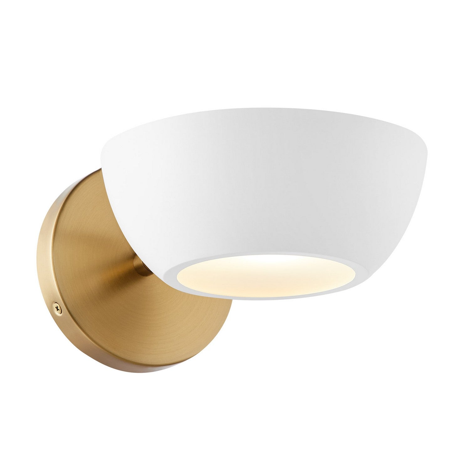 Lumière Meridian M90113WHNB One Murale en laiton blanc et naturel