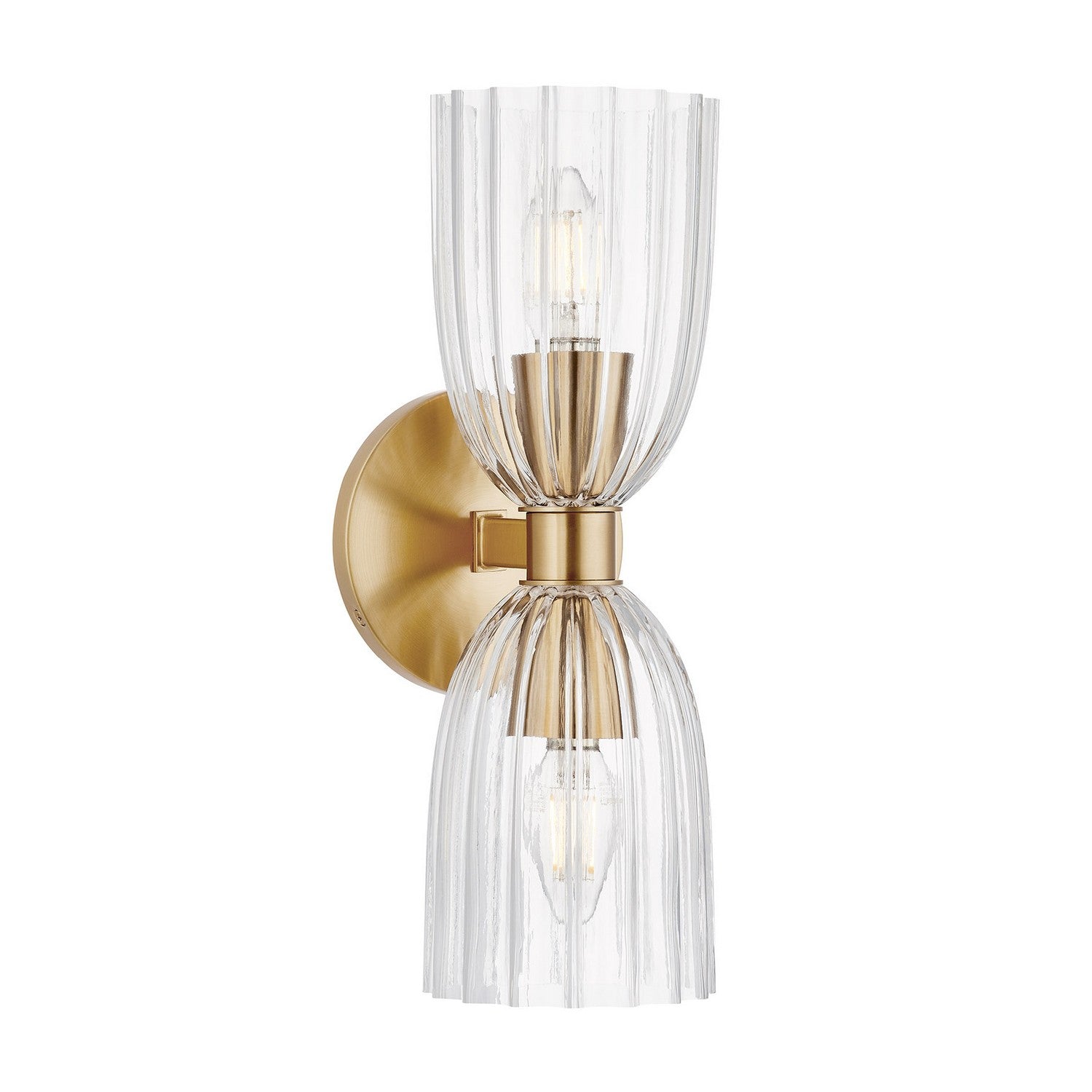 Meridian M90121NB Deux lumières Murale en laiton naturel