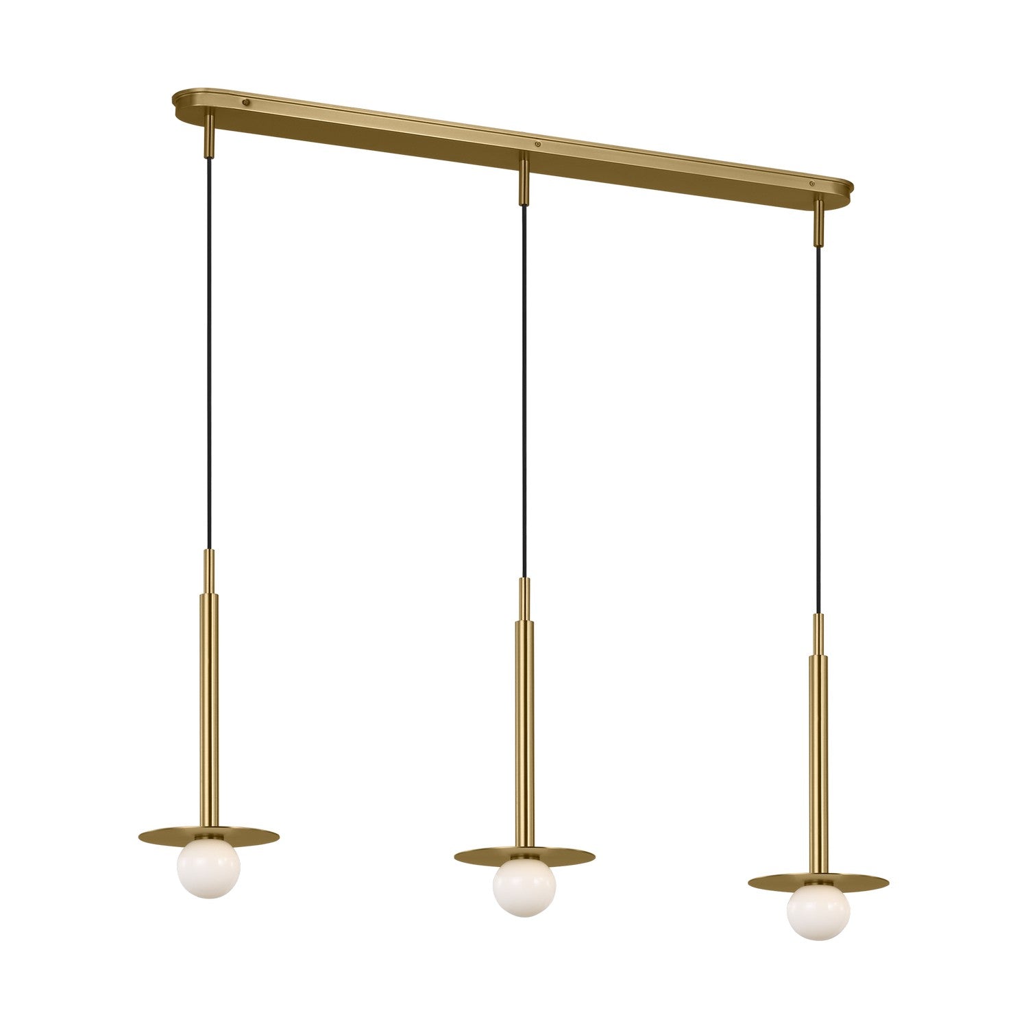 Visual Comfort Studio Canada - KC1143BBS - Three Light Linear Pendant - Nodes - Burnished Brass
