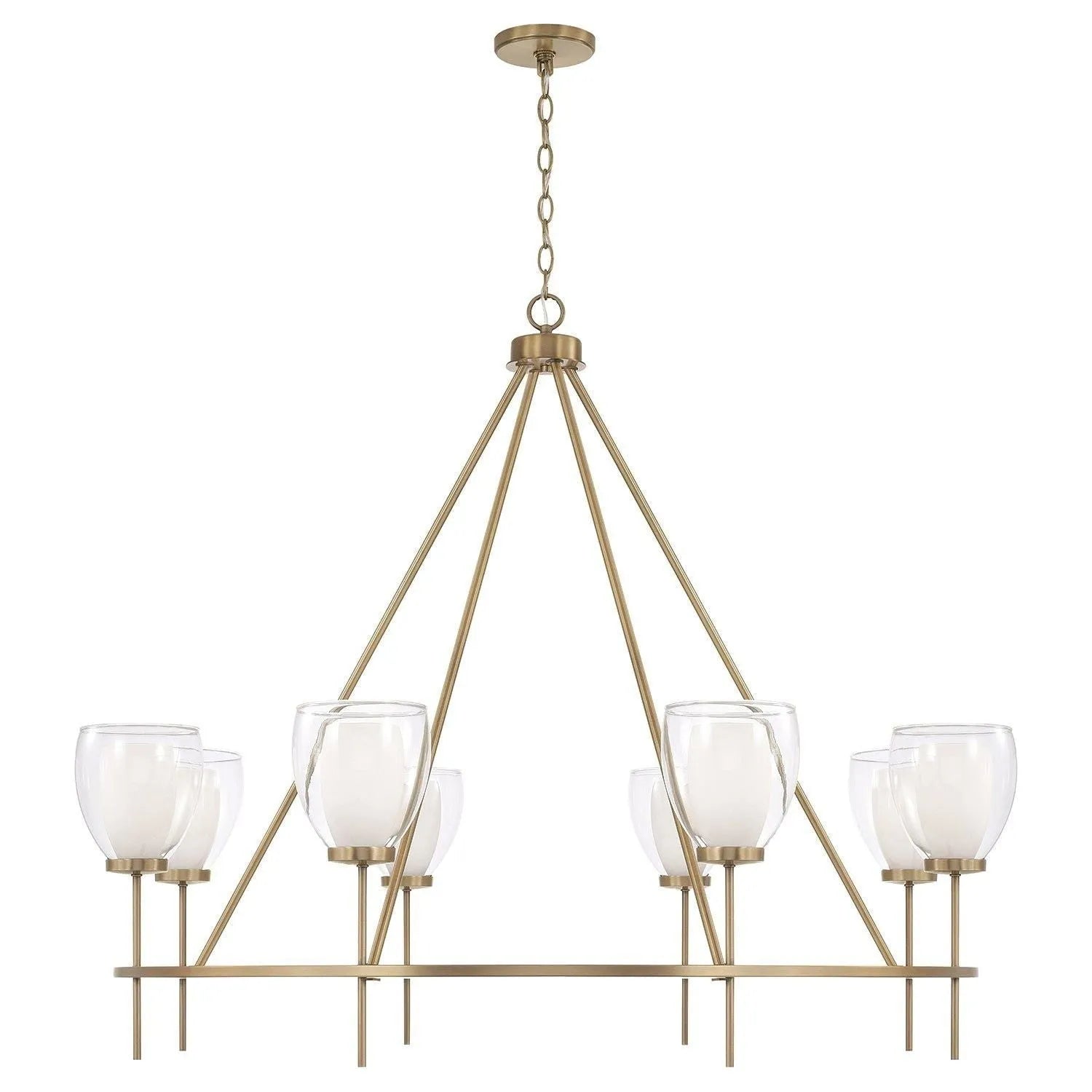 Capital Lighting - 455981AD - Eight Light Chandelier - Joss - Aged Brass