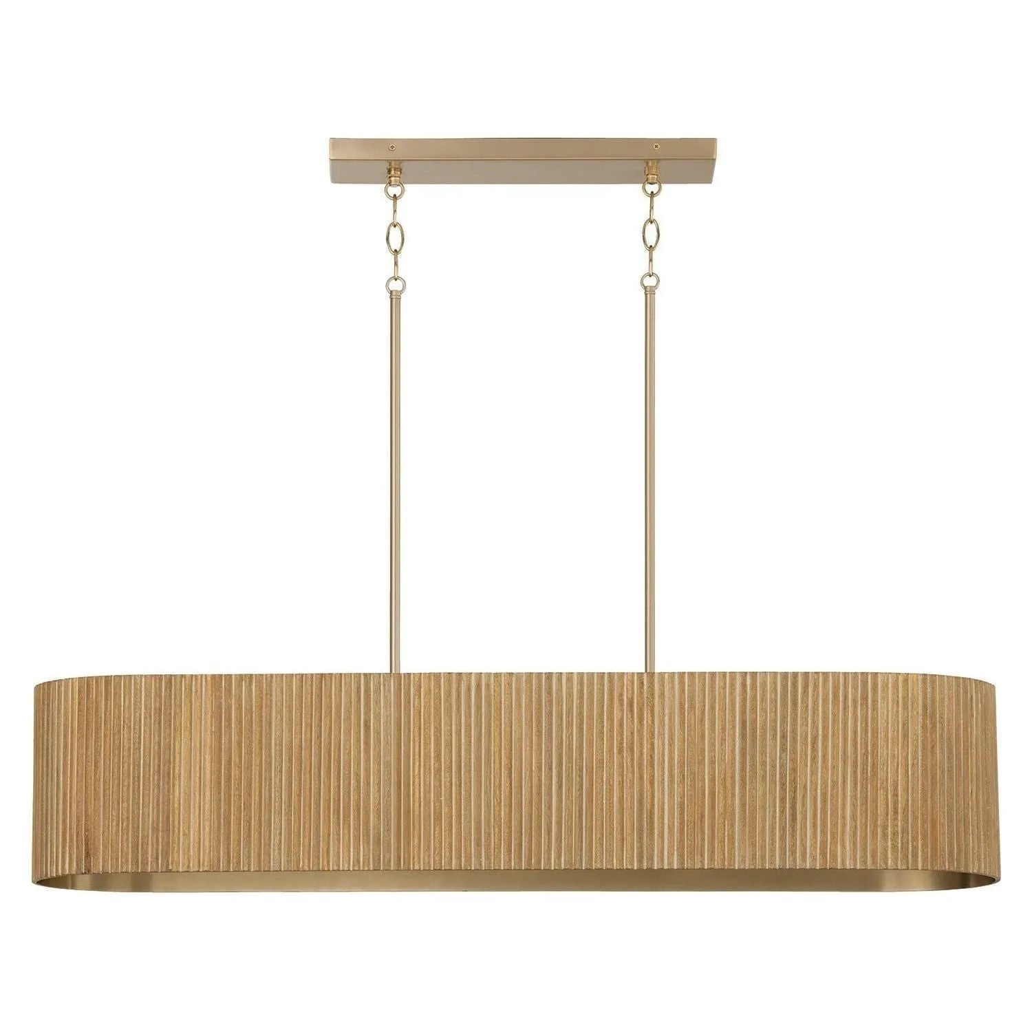 Capital Lighting - 850751WS - Five Light Island Pendant - Donovan - White Wash and Matte Brass