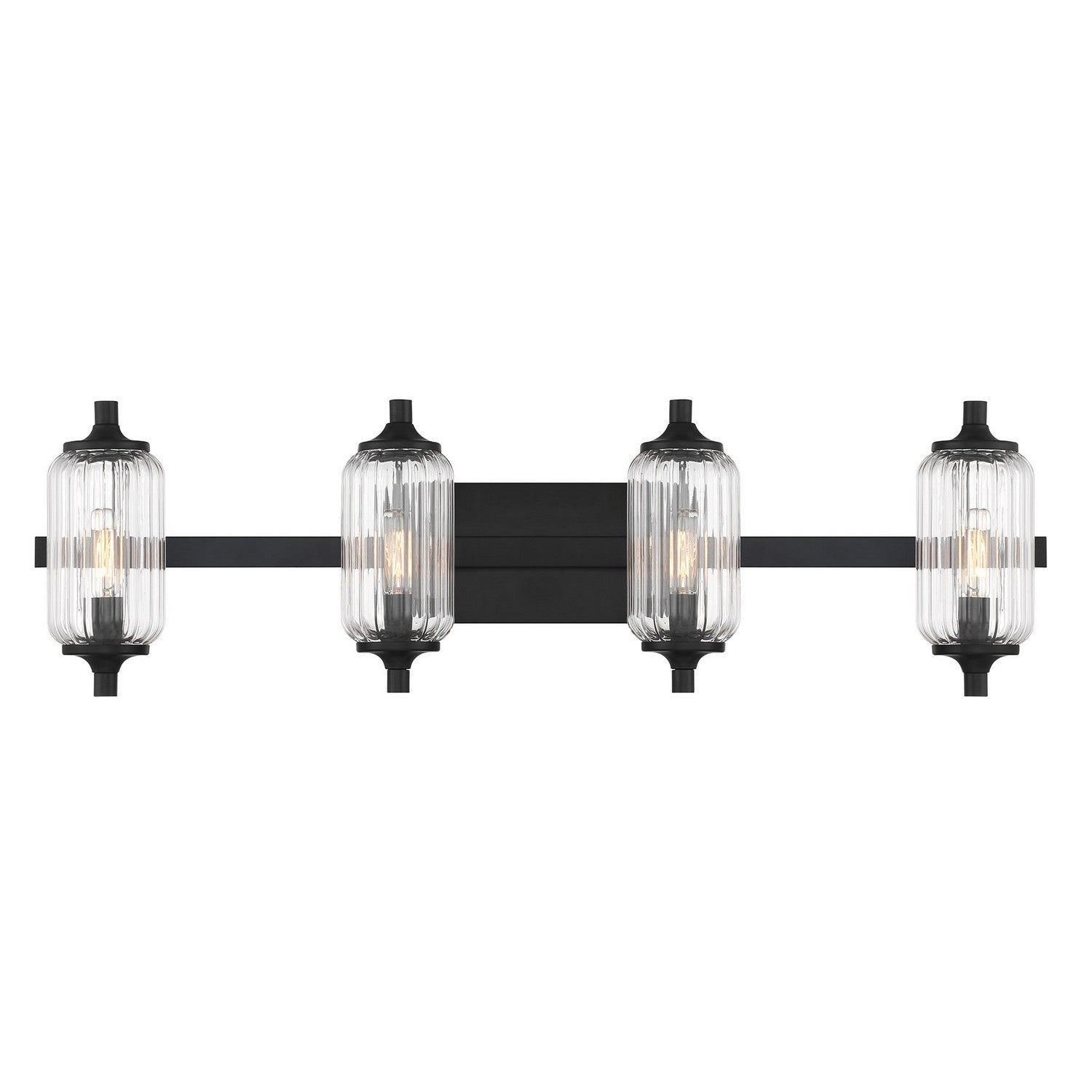 Savoy House - 8-3024-4-BK - Four Light Bathroom Vanity - Holton - Matte Black
