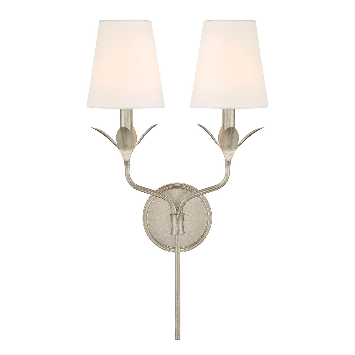 Crystorama - 562-SA - Two Light Wall Sconce - Broche - Antique Silver
