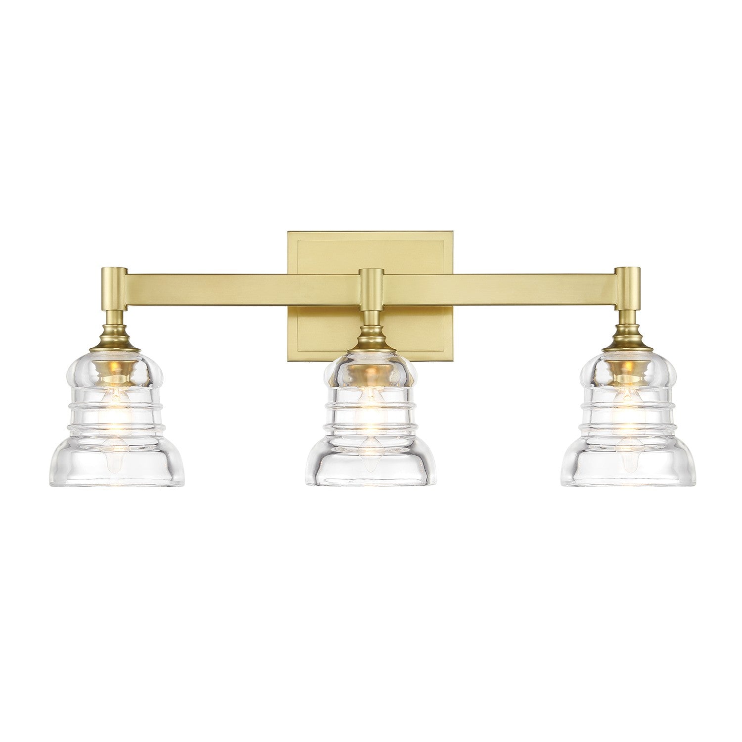 Crystorama - GRG-1043-AG - Salle de bain à trois lumières - Gregory - Laiton vieilli