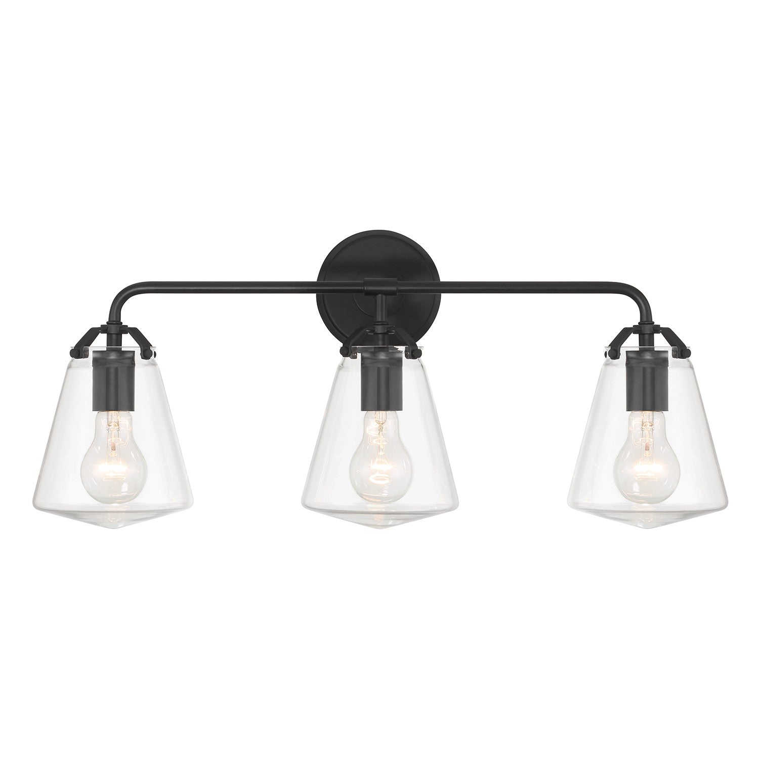 Crystorama - VSS-7013-MK - Salle de bain à trois lumières - Voss - Noir mat