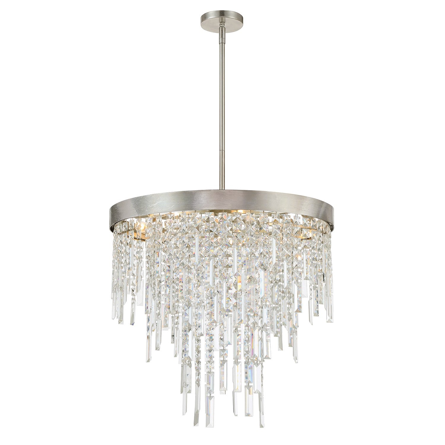 Crystorama - WIN-216-SA-CL-MWP - Six Light Chandelier - Winfield - Antique Silver