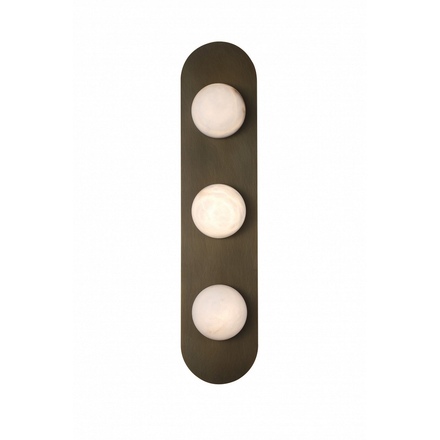 Éclairage d'avenue - HF2953-AB - LED Murale - Sedona - Alabaster / Laiton vieilli