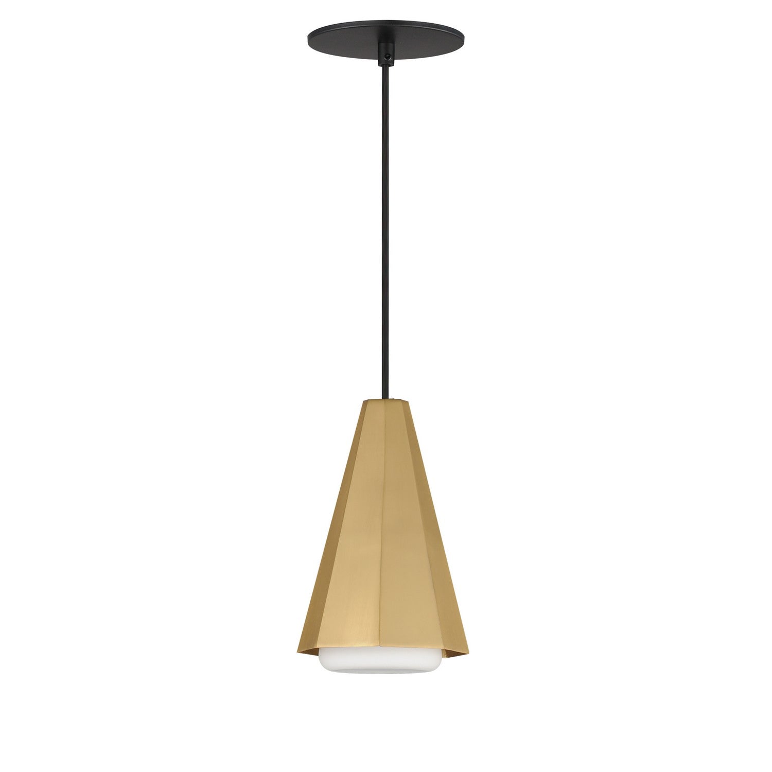Éclairage Maxim 10811SWBKAB Rizzo Suspension en noir / laiton antique