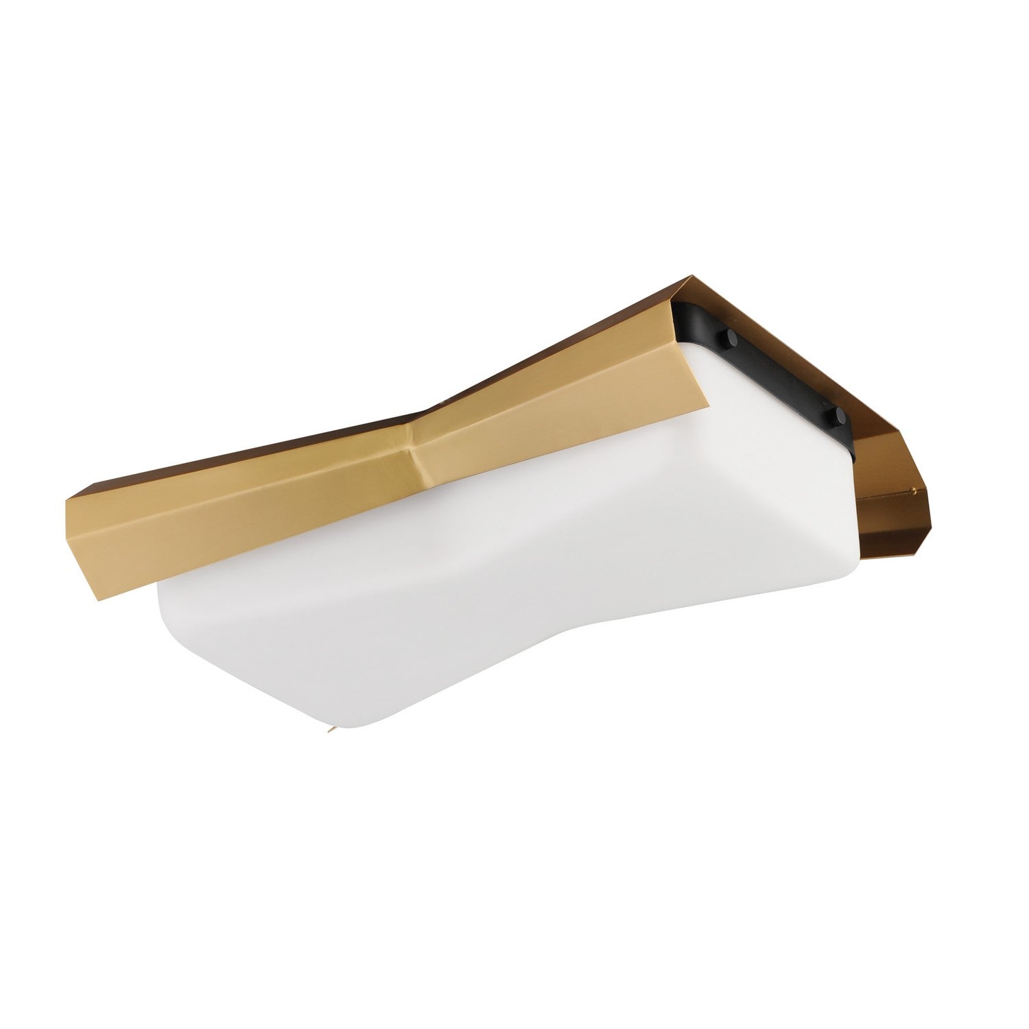 Maxim Lighting 10819SWBKAB Rizzo Flush Mount in Black / Antique Brass