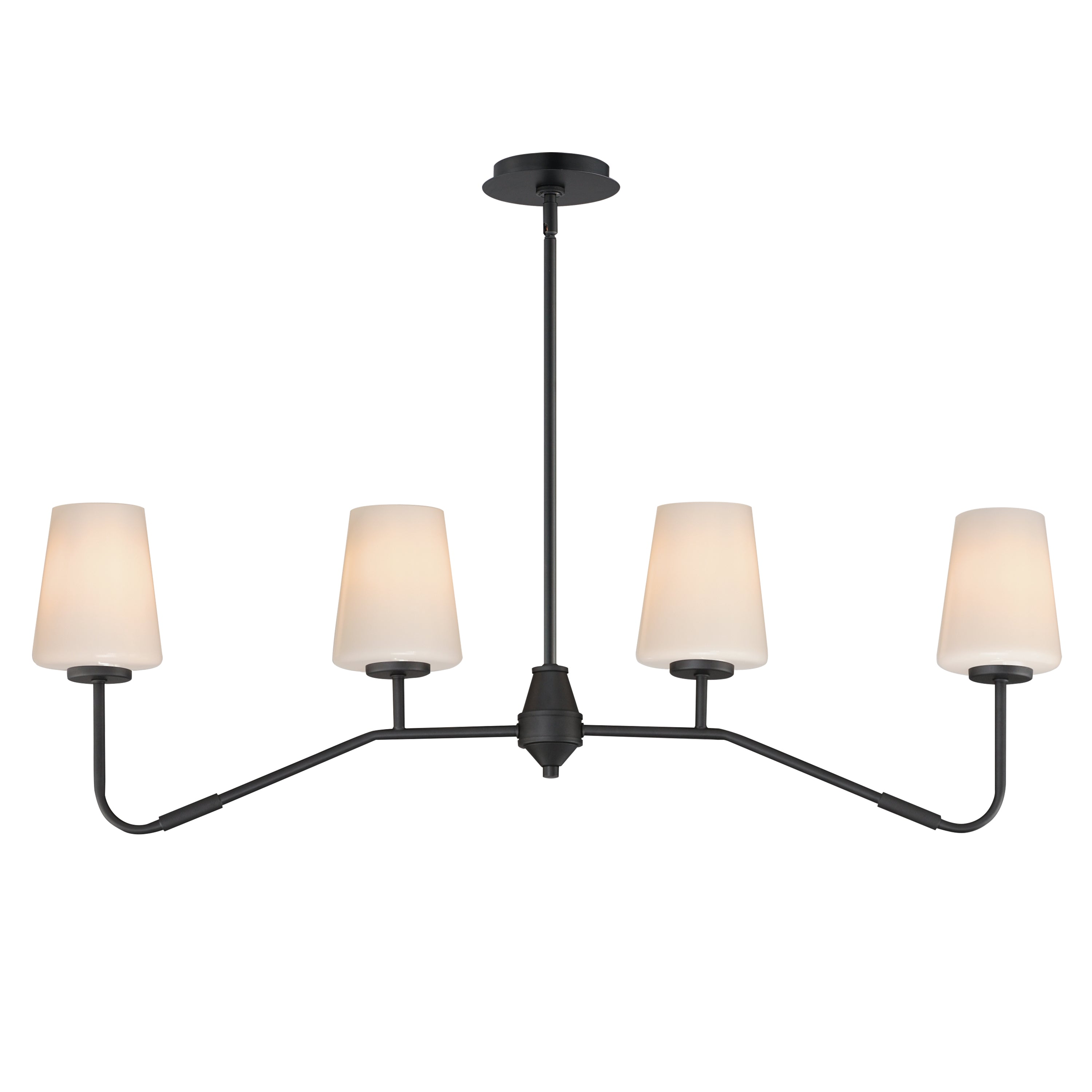 Maxim Lighting 12697WTBK Durham Linear Chandelier in Black