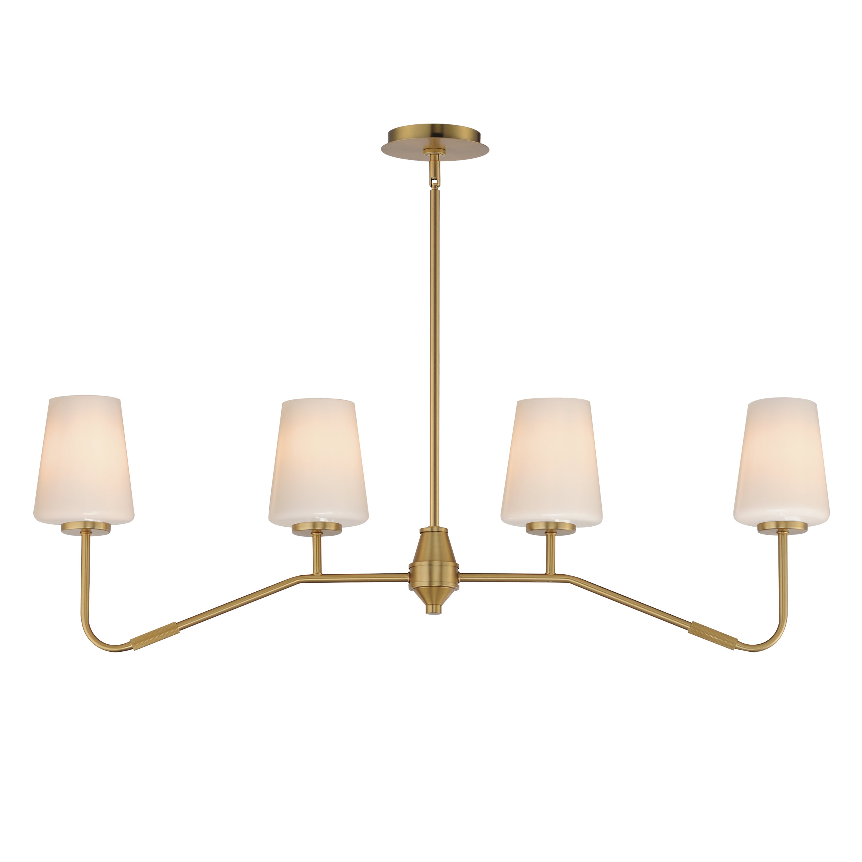 Maxim Lighting 12697WTNAB Durham Linear Chandelier in Natural Aged Brass