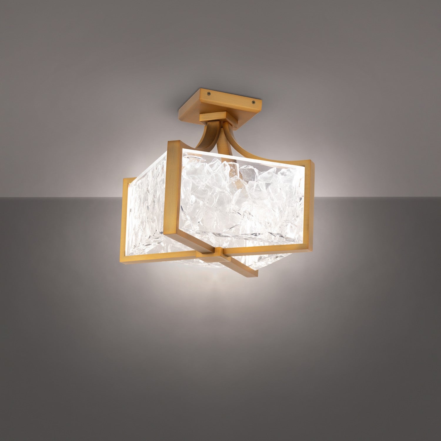 Modern Forms Canada - FM-32112-AB - DEL Plafonnier - Emblème - Laiton vieilli