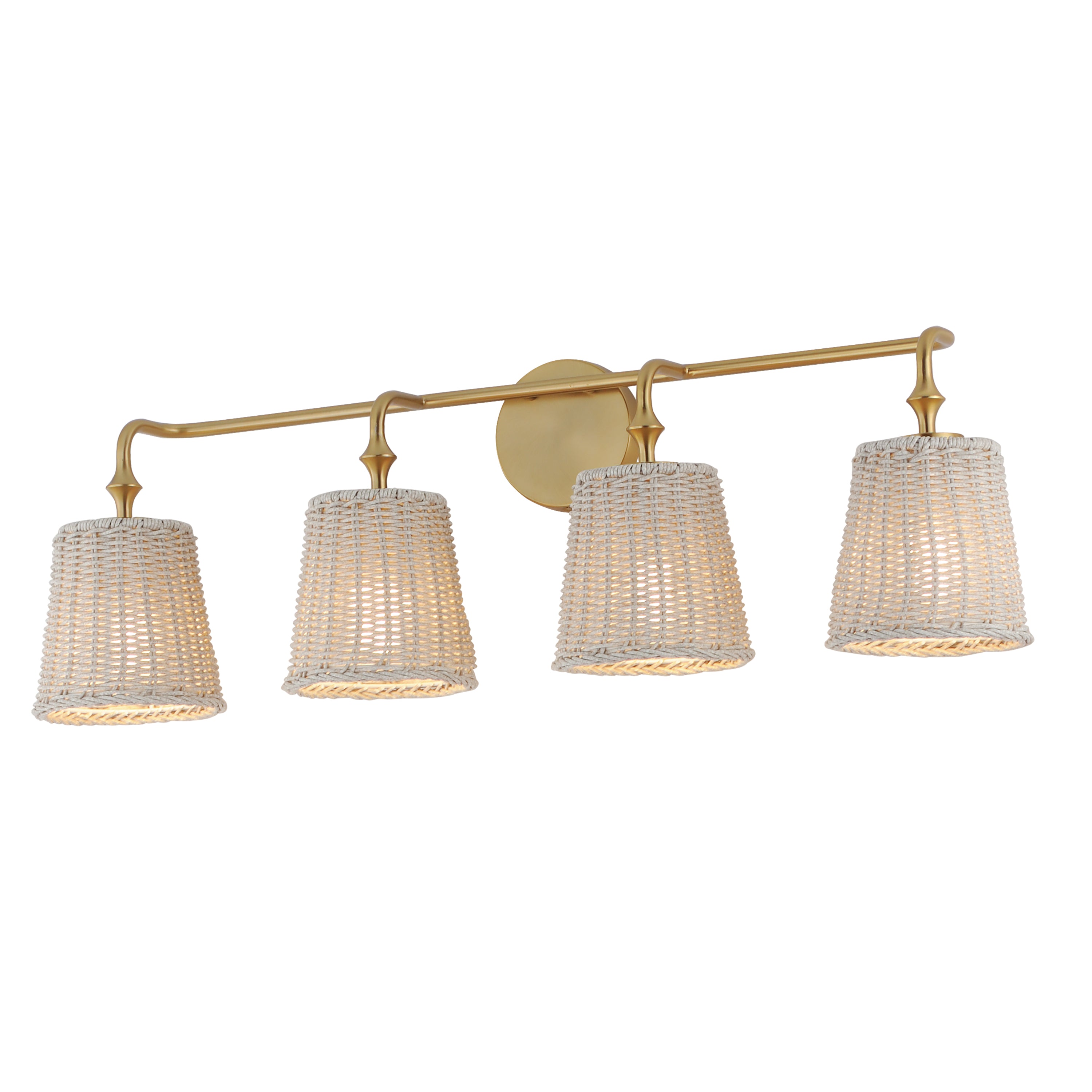 Maxim Lighting 21484WWTNAB Baja Bath Vanity in Natural Aged Brass
