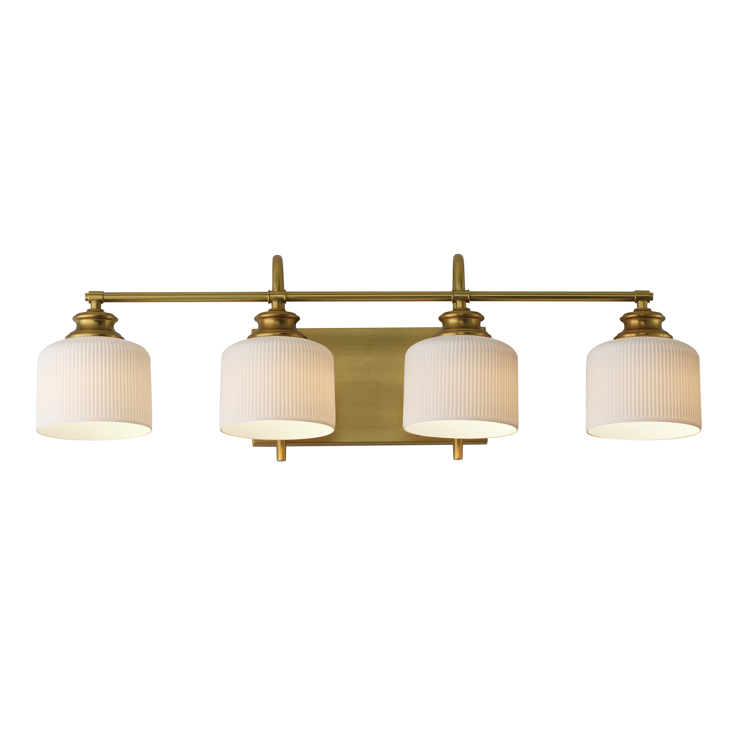 Maxim Lighting 21494WTNAB Bisque Bath Vanity in Natural Aged Brass