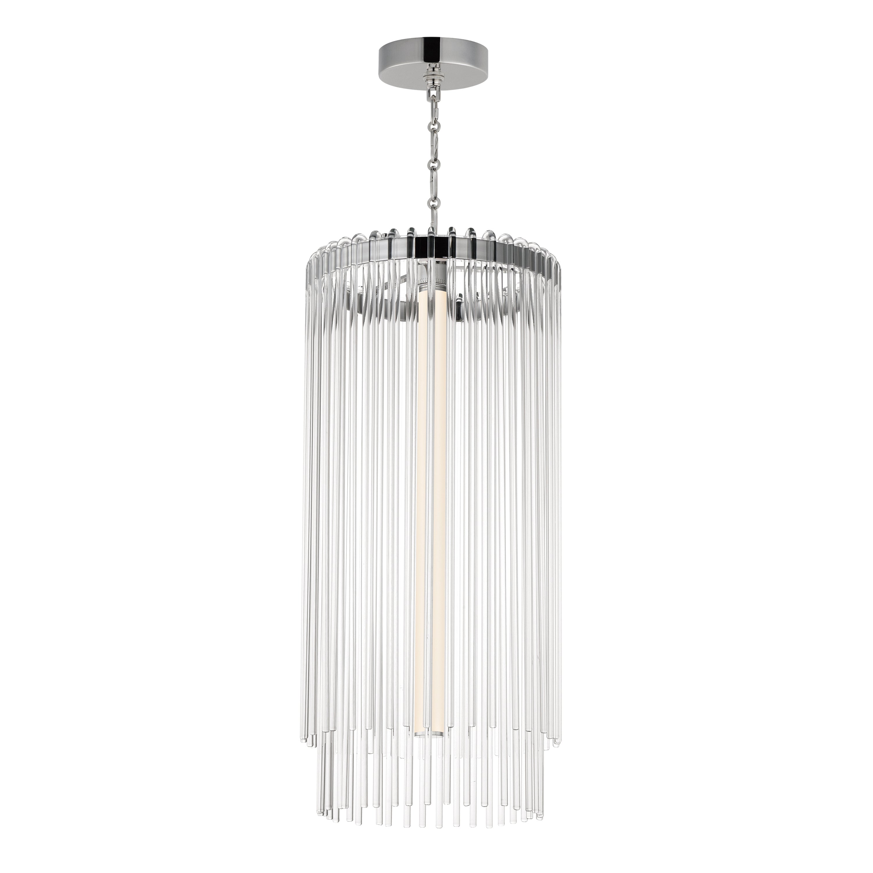 Éclairage Maxim 38426CLPN Foyer Jolie Suspension en nickel poli