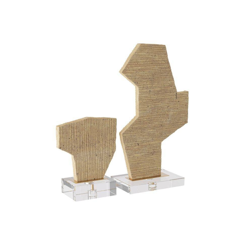 Arteriors - ASC17 - Sculptures, lot de 2 - Bianchis - Sable