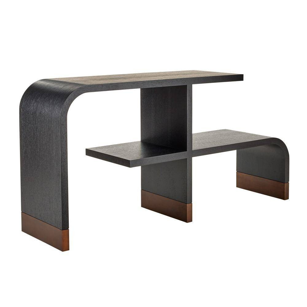 Arteriors - FGS01 - Étagère - Wyngate - Placage chêne ébène/Laiton antique
