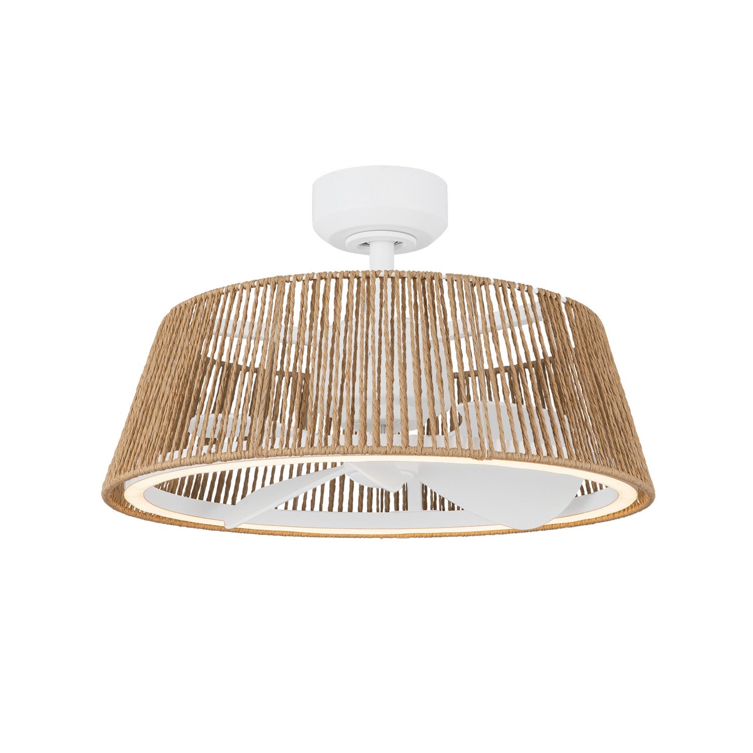 Kuzco Canada - CF41424-WH/BR-5CCT - 24"Ceiling Fan - Isla - White/Braided Rope