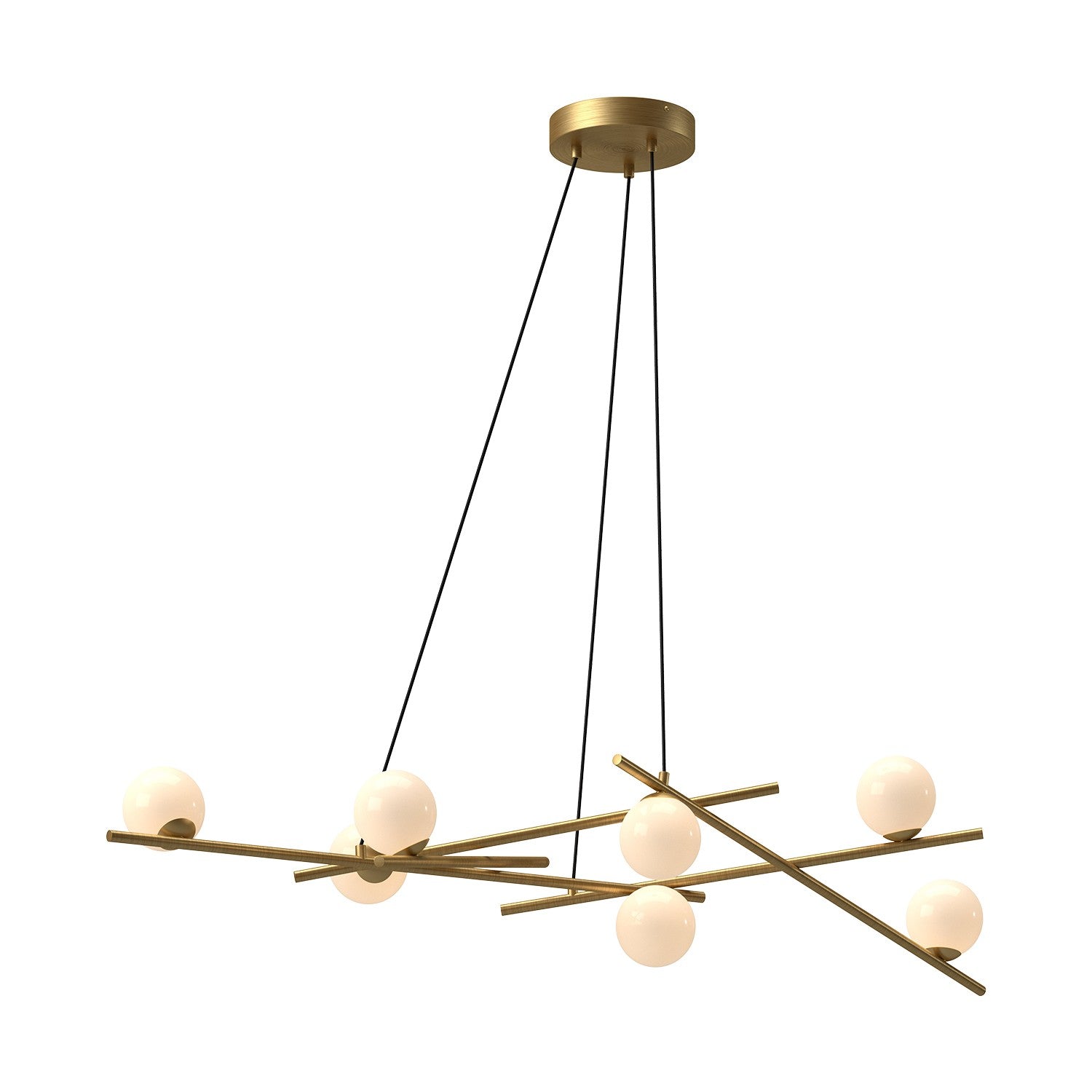 Kuzco Canada - CH89854-BG/GO-UNV - LED Chandelier - Amara - Brushed Gold/Glossy Opal Glass