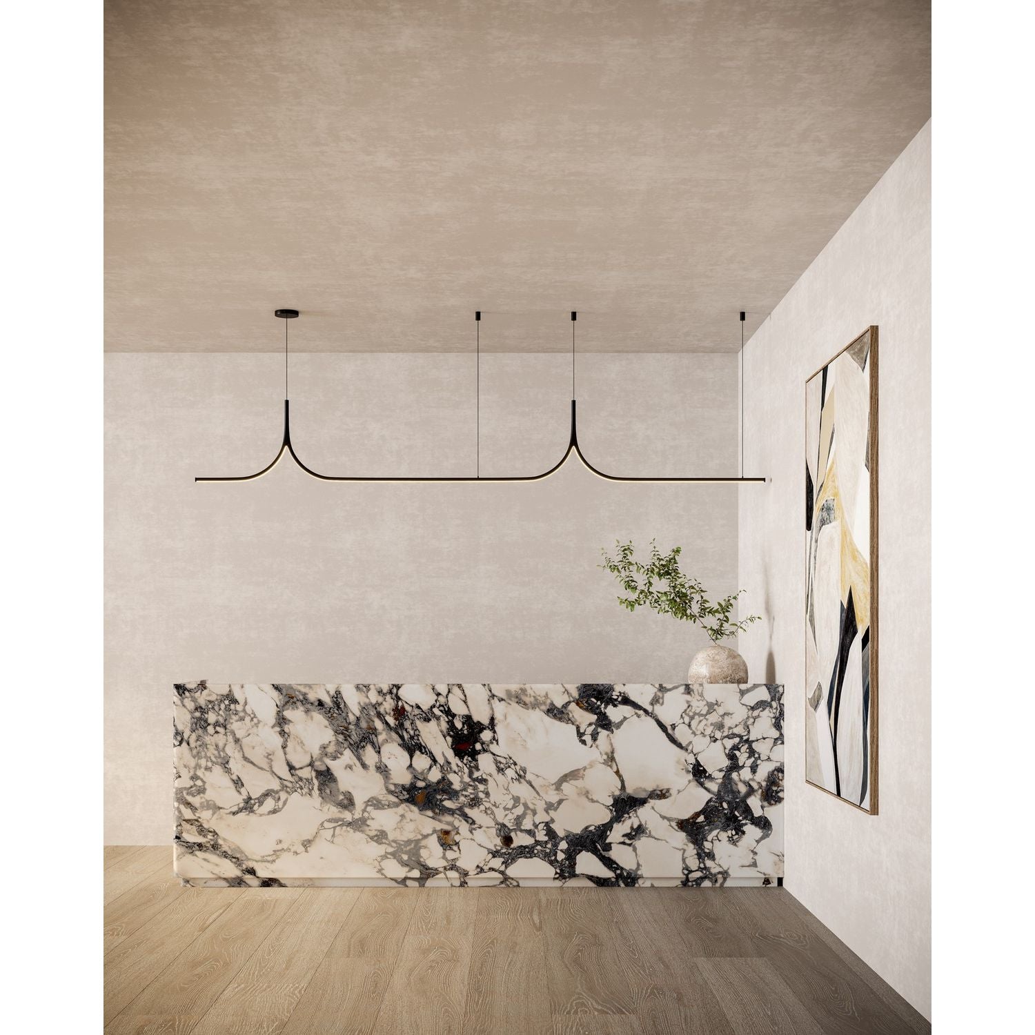 Kuzco Canada - LP17910-BK-UNV-010 - LED Linear Pendant - Thread - Black