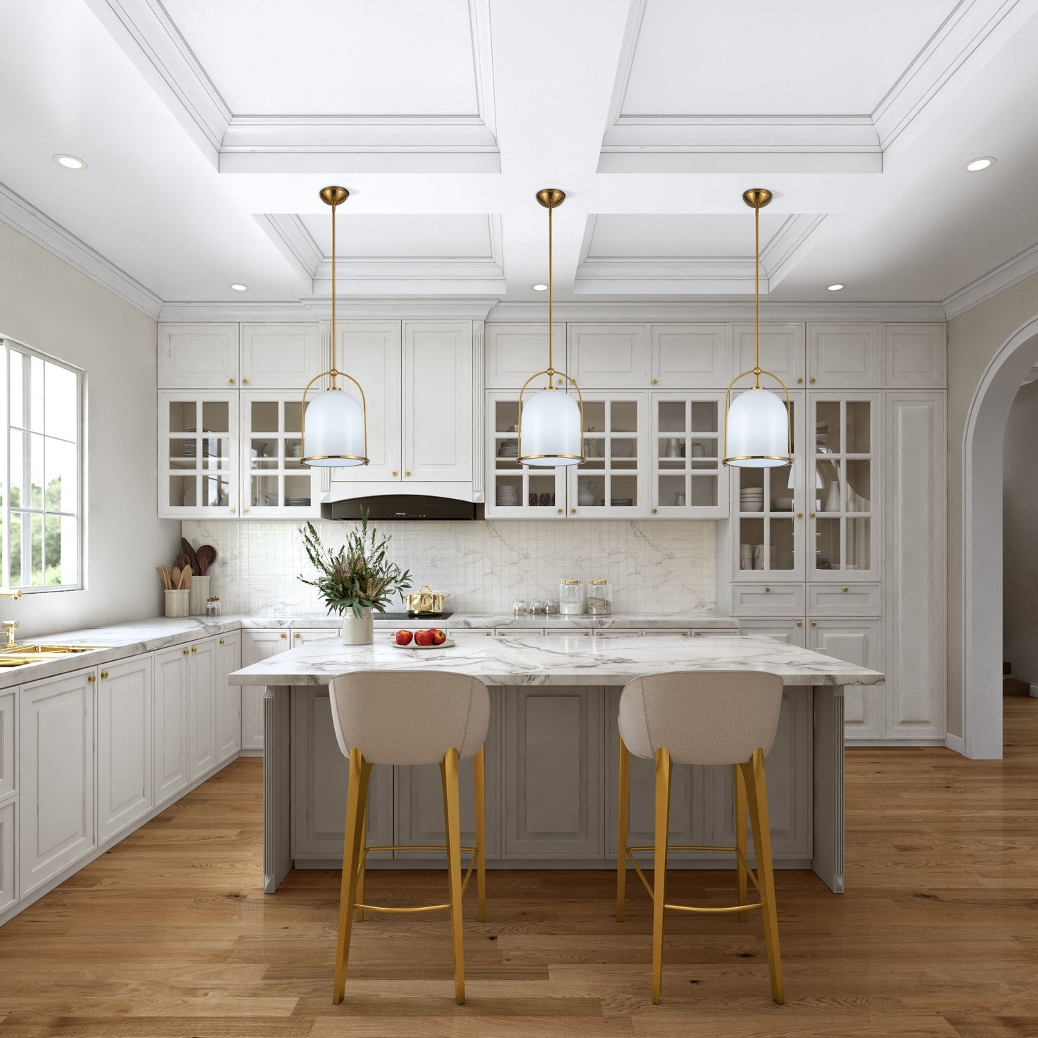 Artcraft Canada - AC10650BR - One Light Pendant - Dahlia - Brushed Brass