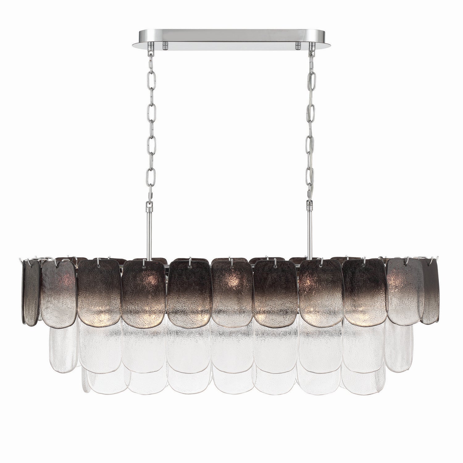 Artcraft Canada - AC12054CS - 12 Light Island Pendant - Bianca - Polished Nickel, Crystalline Smoke