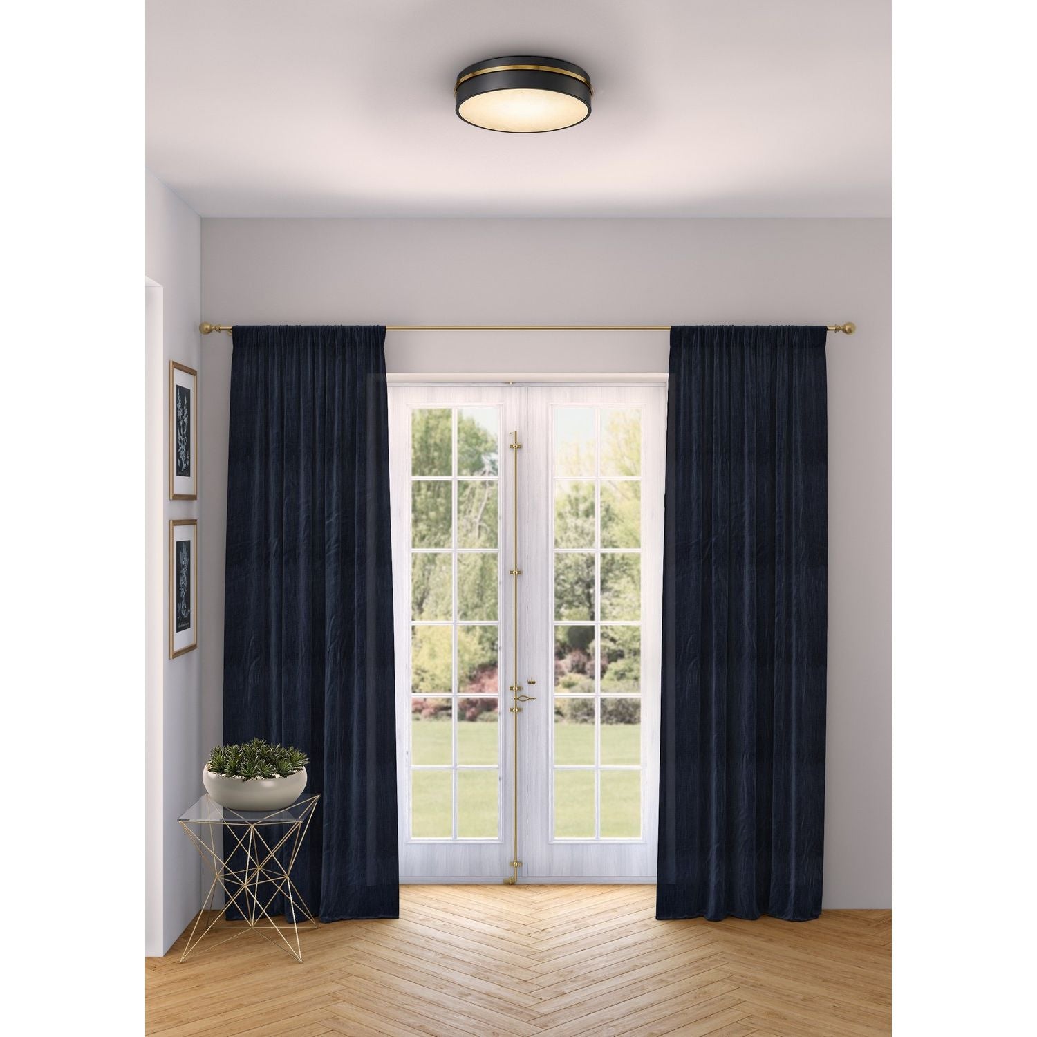 Artcraft Canada - AC6991BB - LED Flush Mount - Dax - Black, Brass