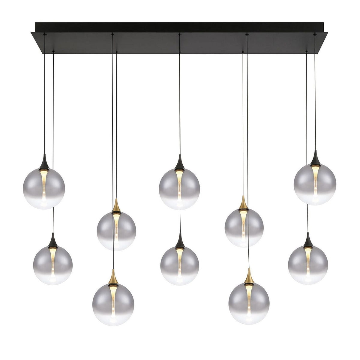 Eurofase Canada - 48934-022 - Ten Light Chandelier - Gold-Black