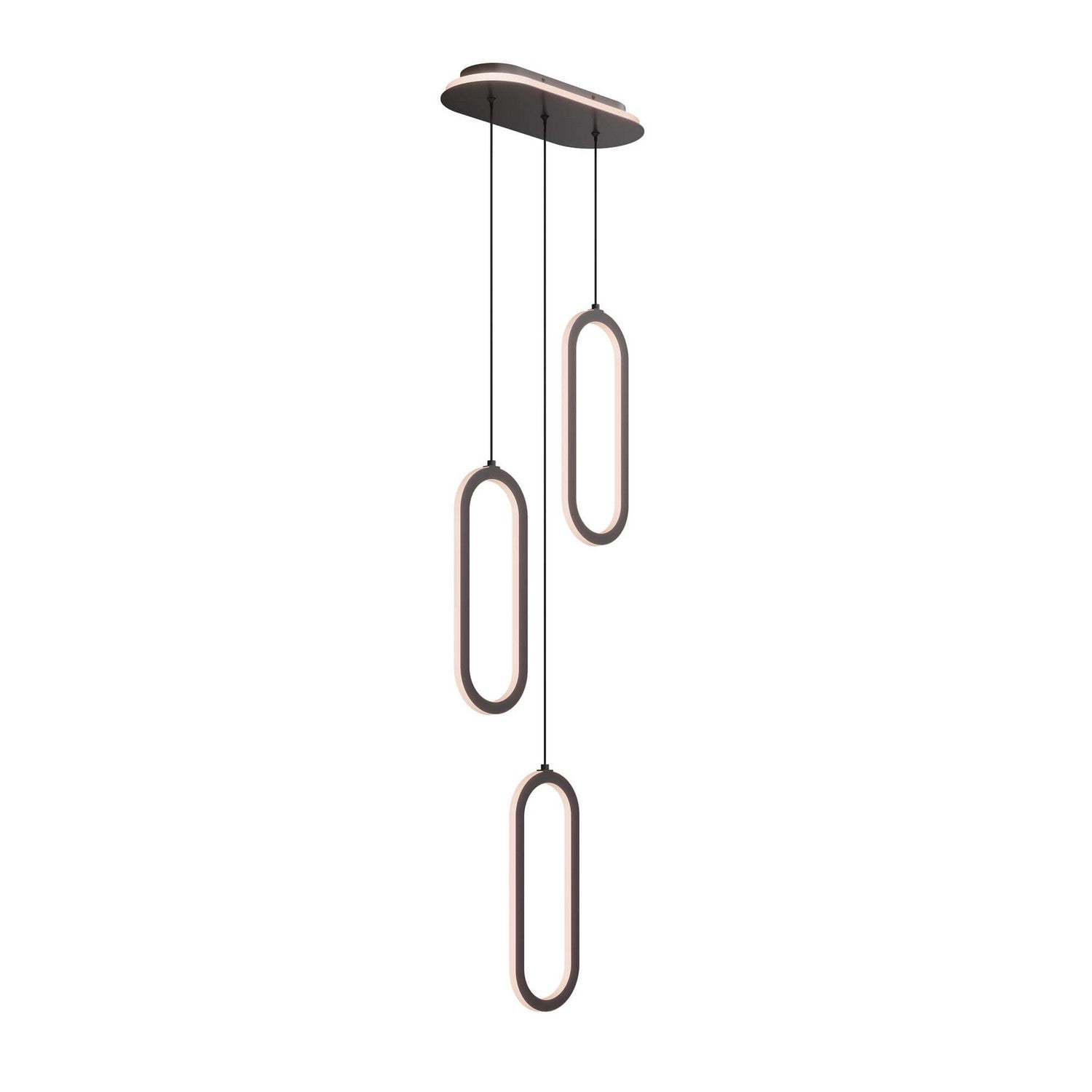 Dals Canada - FPDC3-CC-BK - Three Light Pendant - Atom - Black