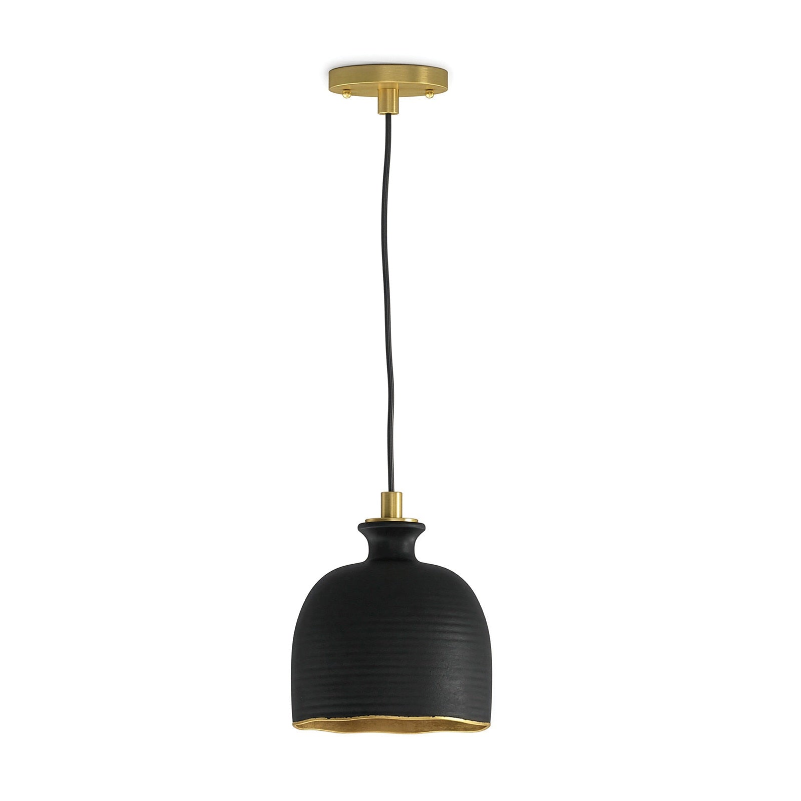 Regina Andrew Canada - 16-1103BLK - Une lumière Suspension - Bianca - Noire