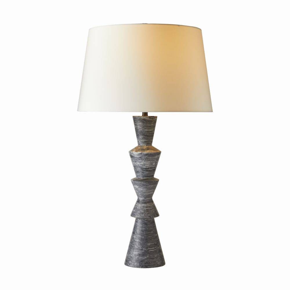 Arteriors - PTC45-SH046 - Une lumière Lampe de table - Chloé - Galaxie/Bronze/Blanc cassé/Blanc cassé