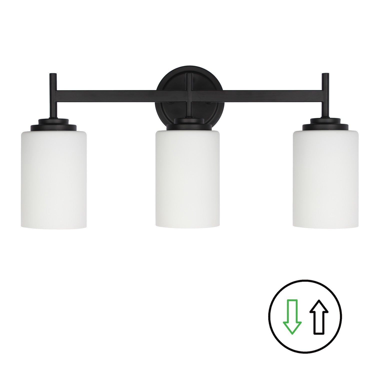 Dainolite Canada - WYN-223W-MB - Three Light Vanity - Wynona - Opal White