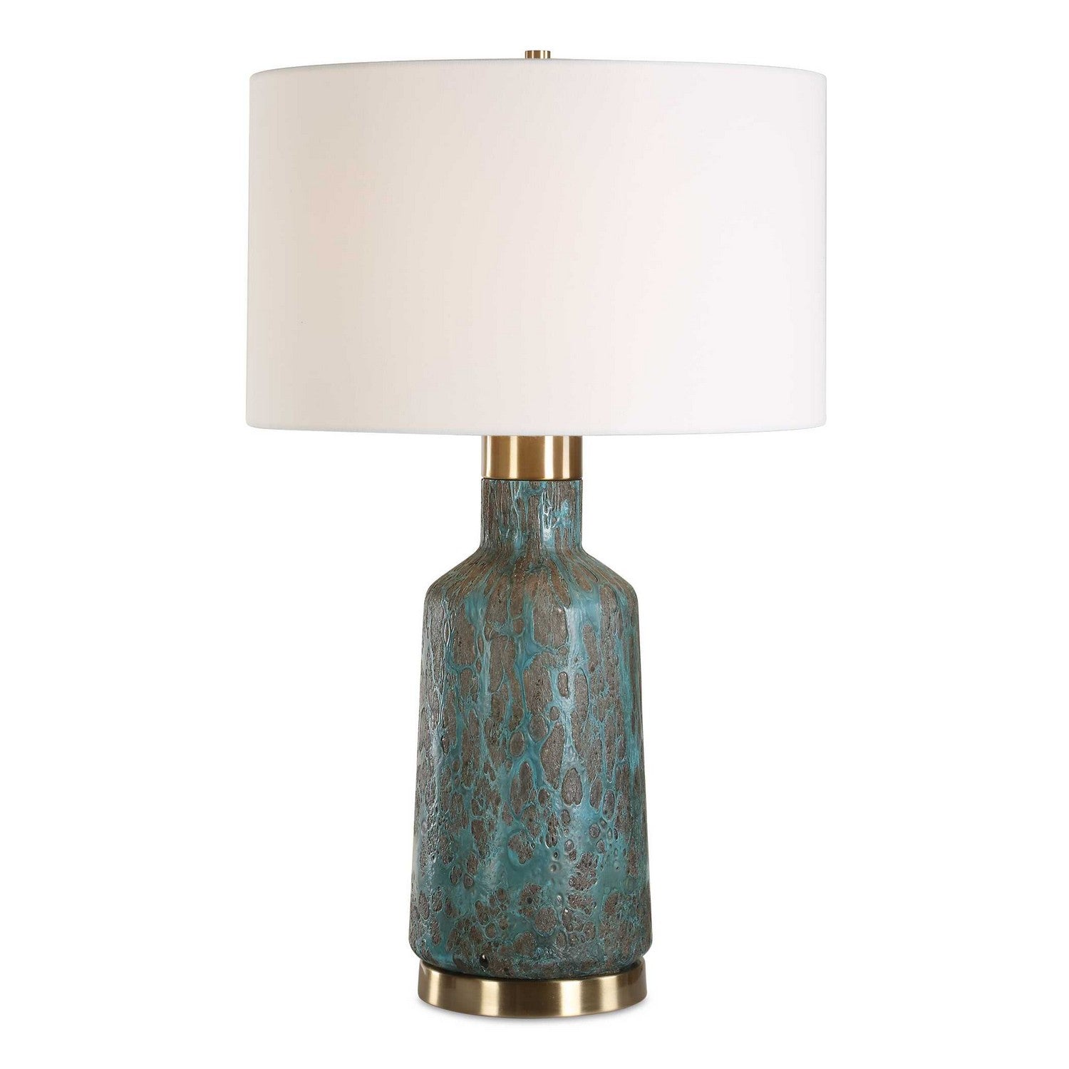 Uttermost - 30559 - Une lumière Lampe de table - Dauphine - Plaqué laiton antique