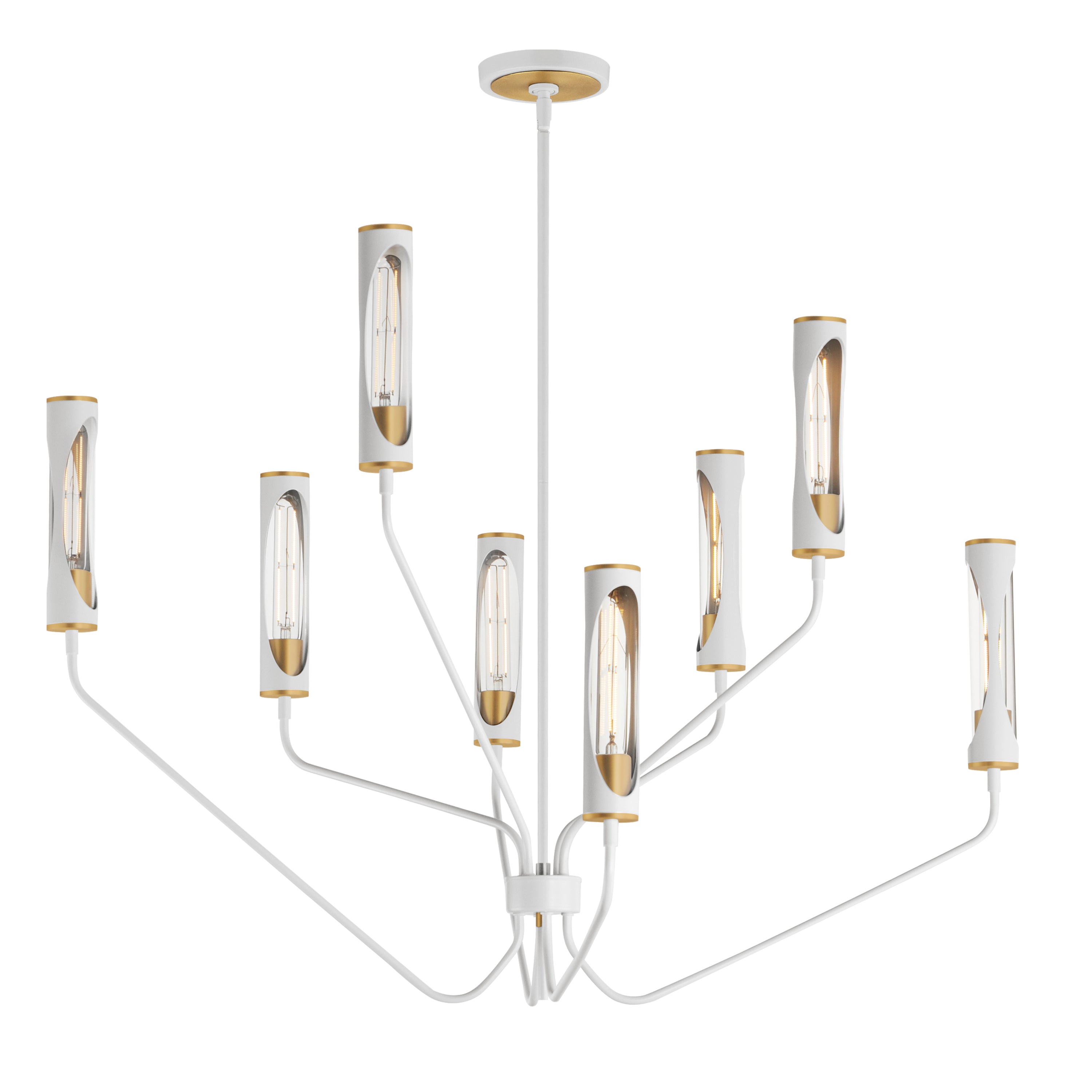 Maxim Lighting 16178CLLFGNAB Regent Chandelier in Light French Gray / Natural Aged Brass