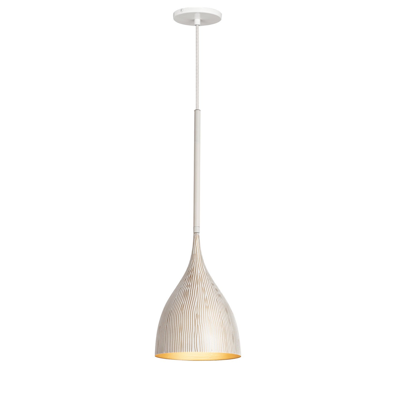 Maxim Lighting 10911WTGLD Fleur Mini Pendant in White/Gold