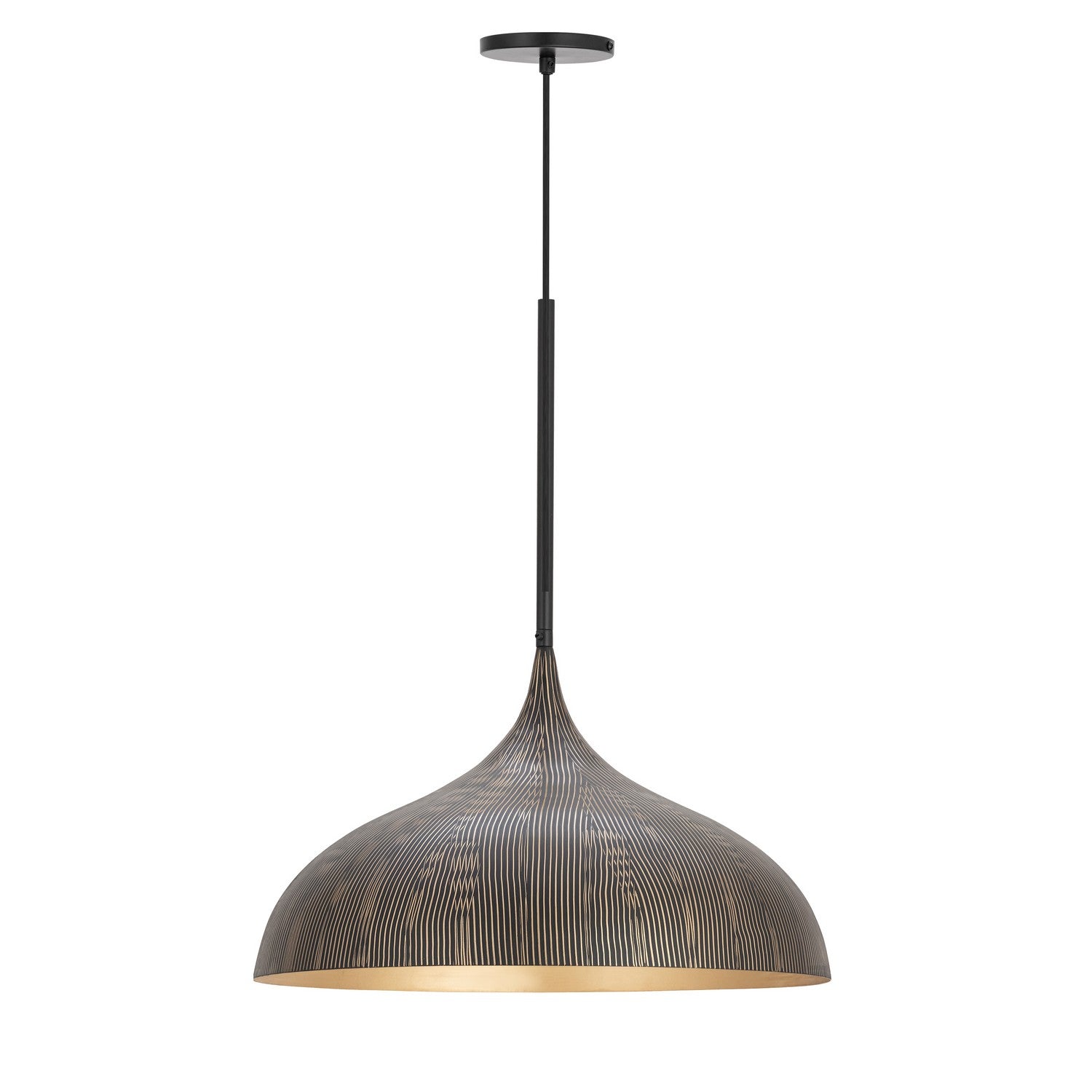 Éclairage Maxim 10914BKGLD Fleur Suspension en noir et or