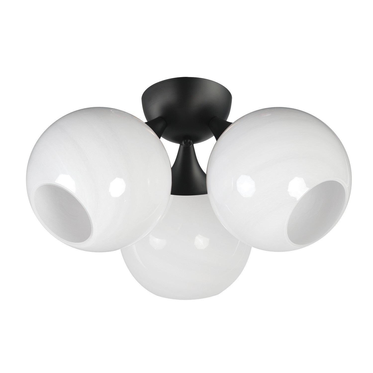 Maxim Lighting 21225MRBK Neve Semi Flush Mount in Black