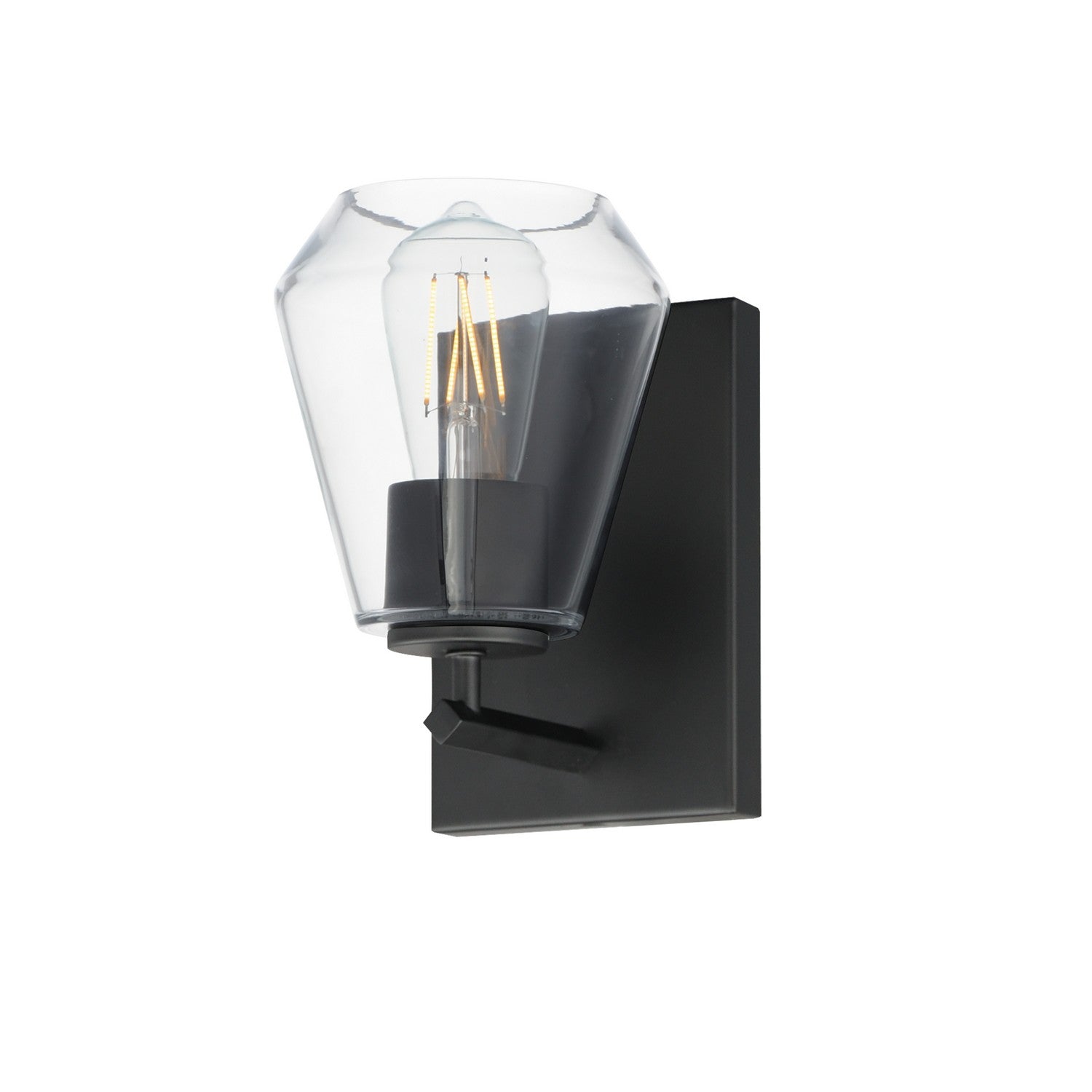Maxim Lighting 21331CLBK Geode Wall Sconce in Black